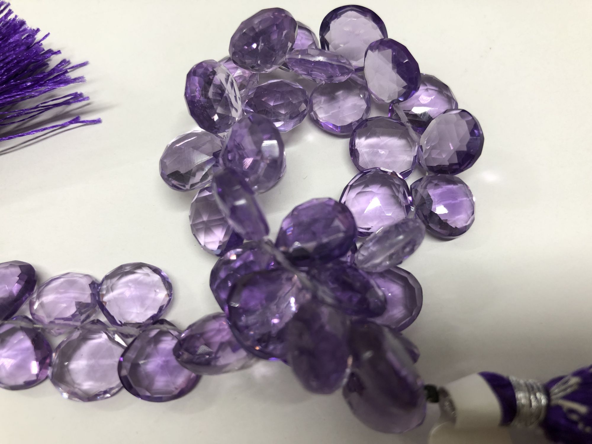 Amethyst Hearts Faceted