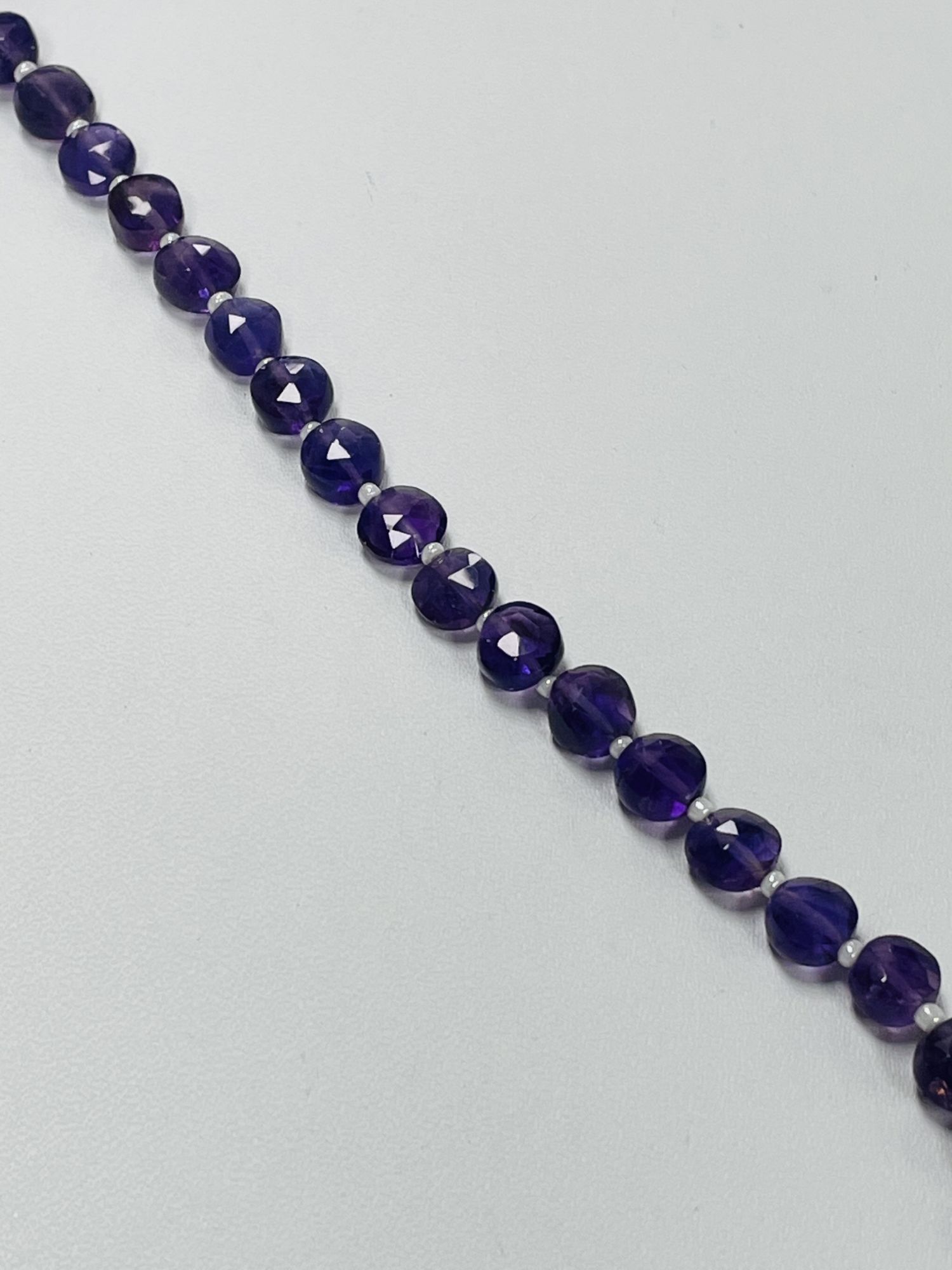 Purple Amethyst Coin Faceted
