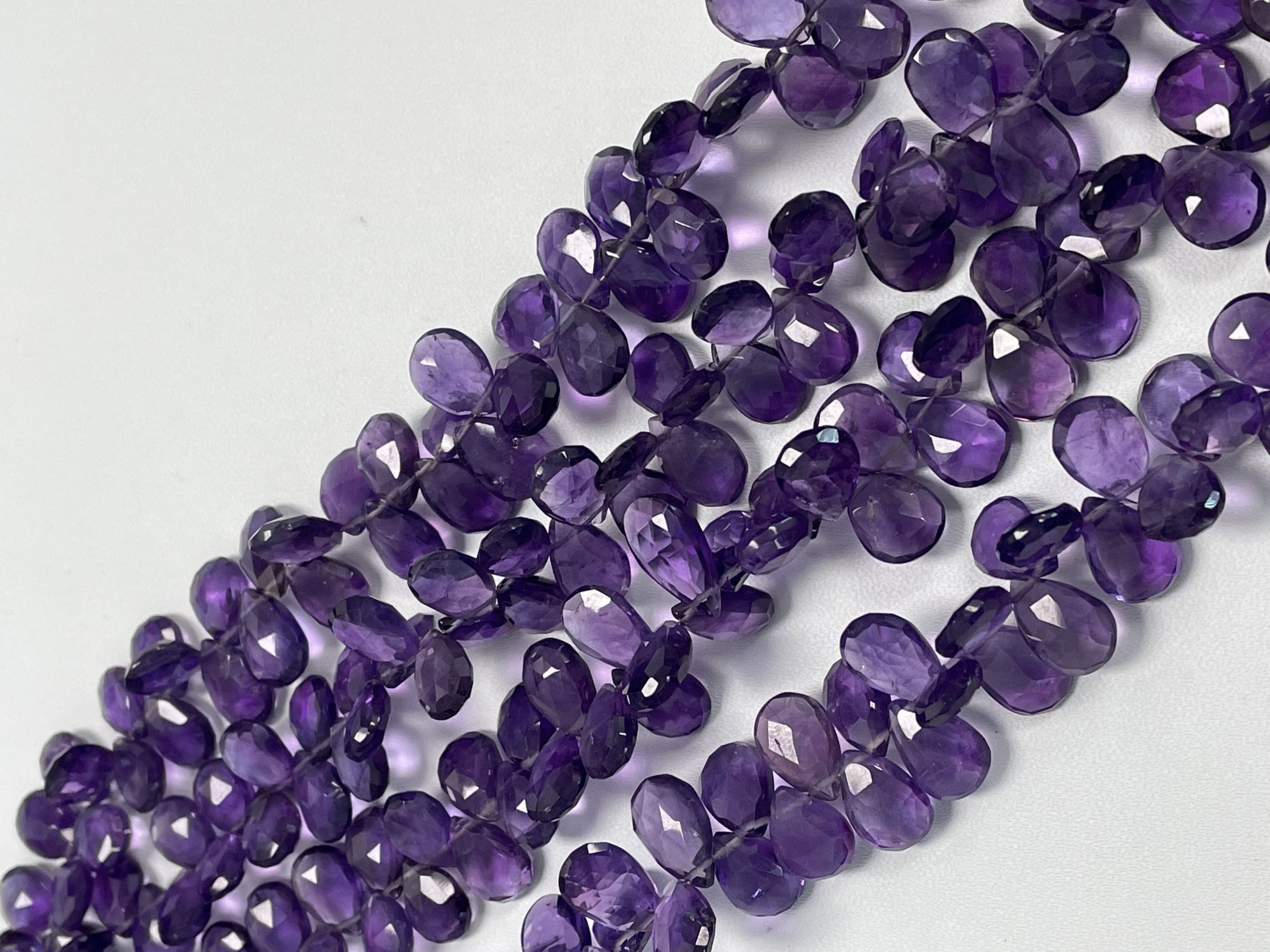 Purple Amethyst Pear Facetd