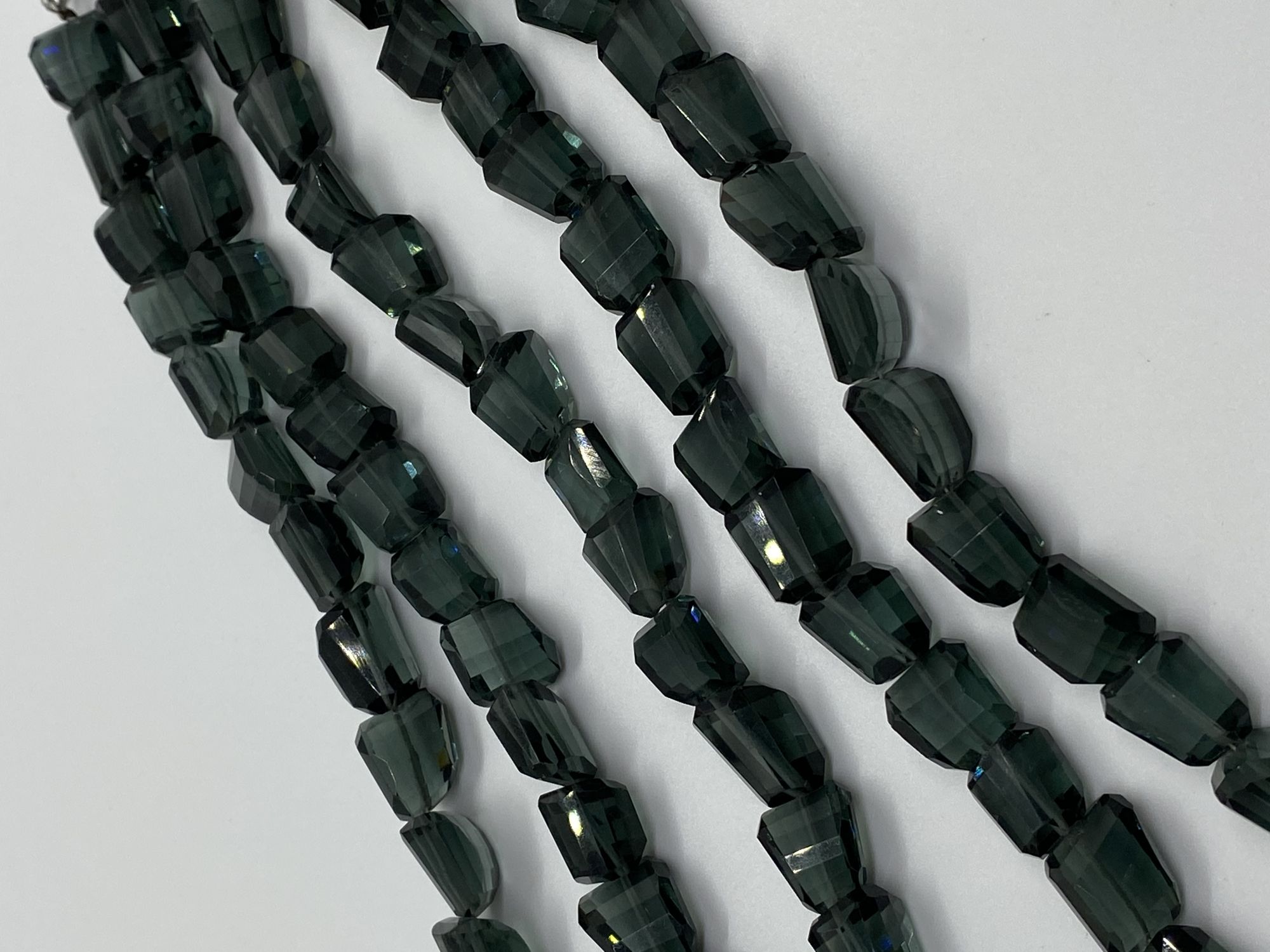 Grey Hydro Quartz Nuggets Faceted