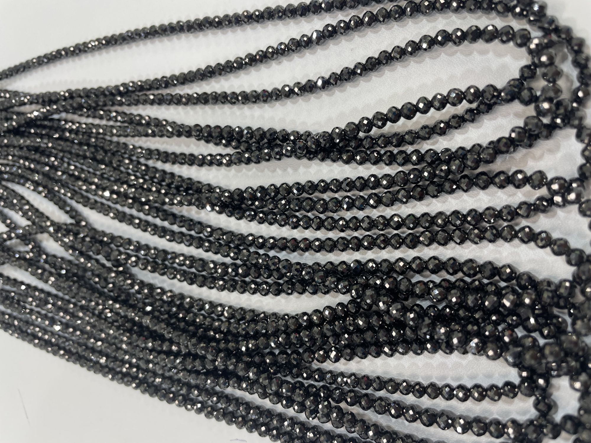 Natural Black Diamonds Rounds Faceted