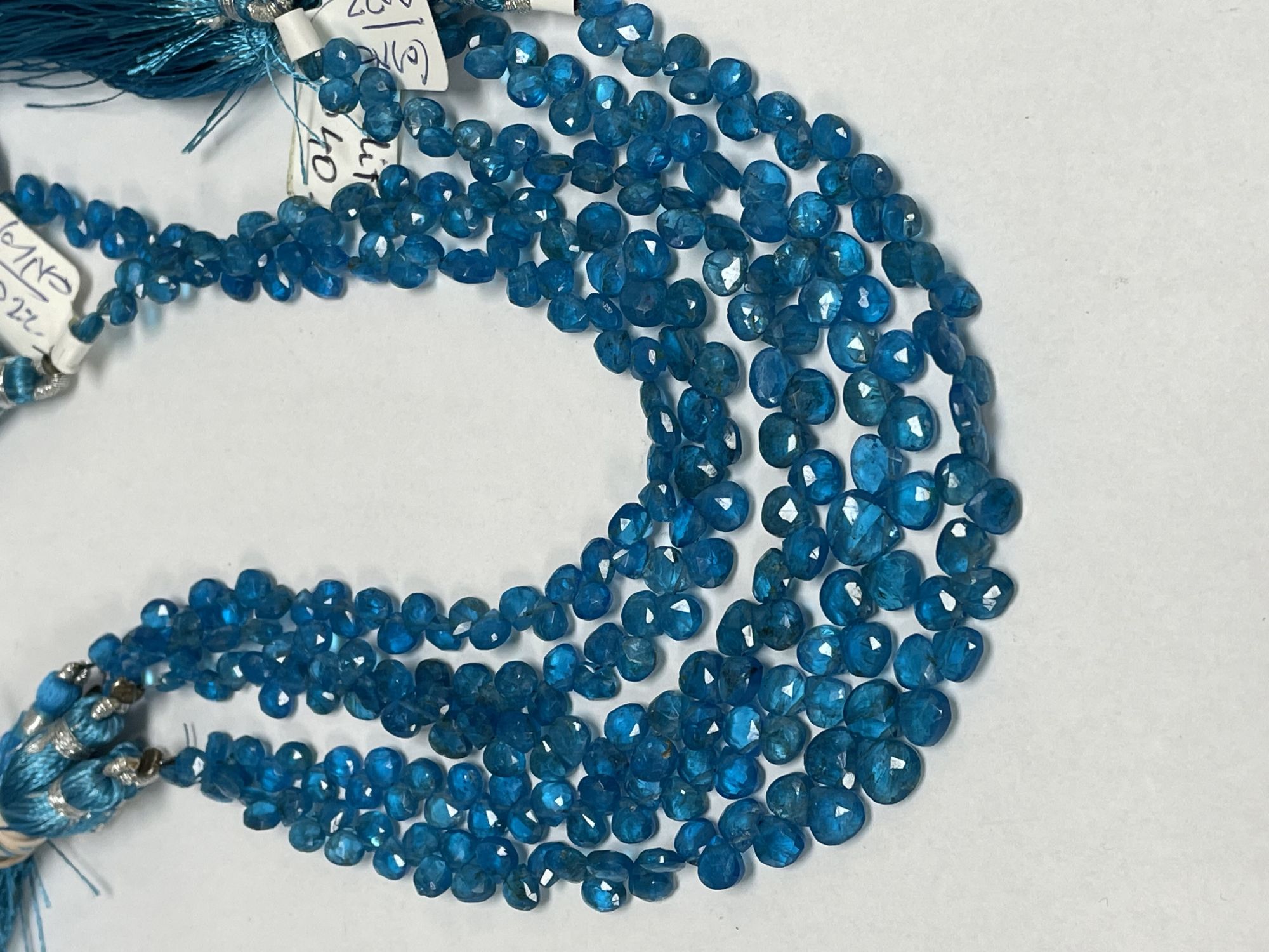 Blue Apatite Heart Faceted