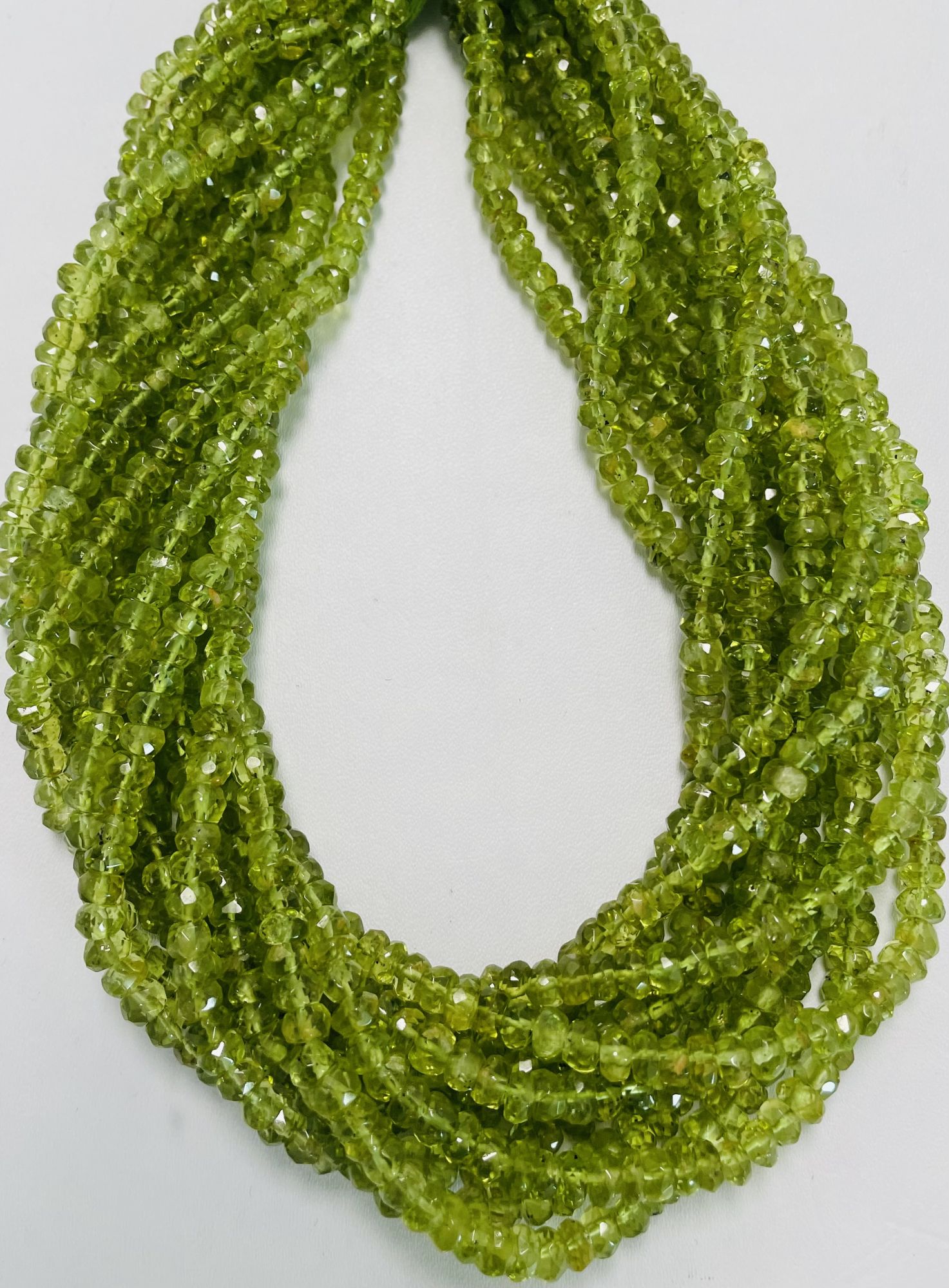 Peridot Rondelle Faceted