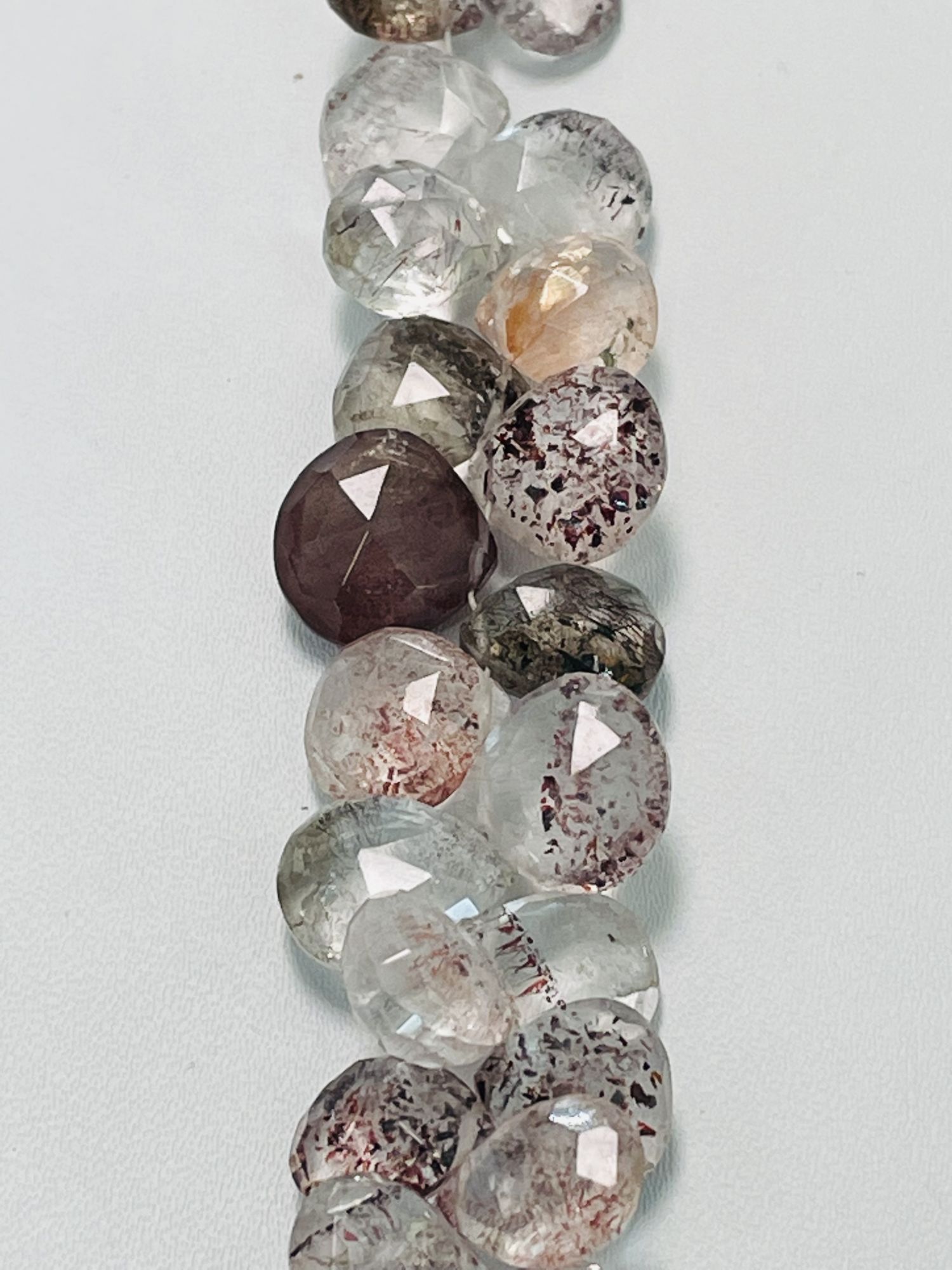 Moss Amethyst Heart Faceted