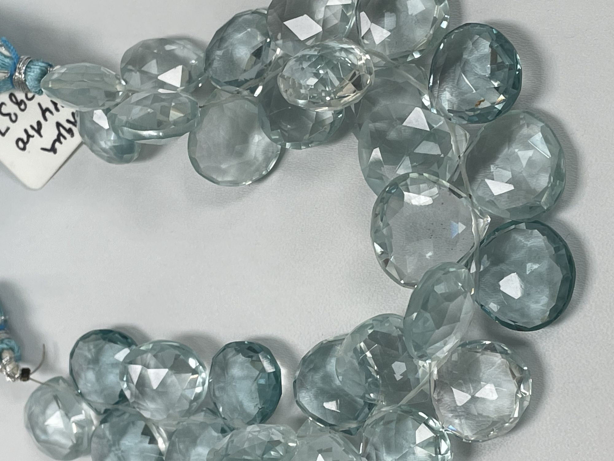Aquamarine Hydro Quartz Heart Faceted
