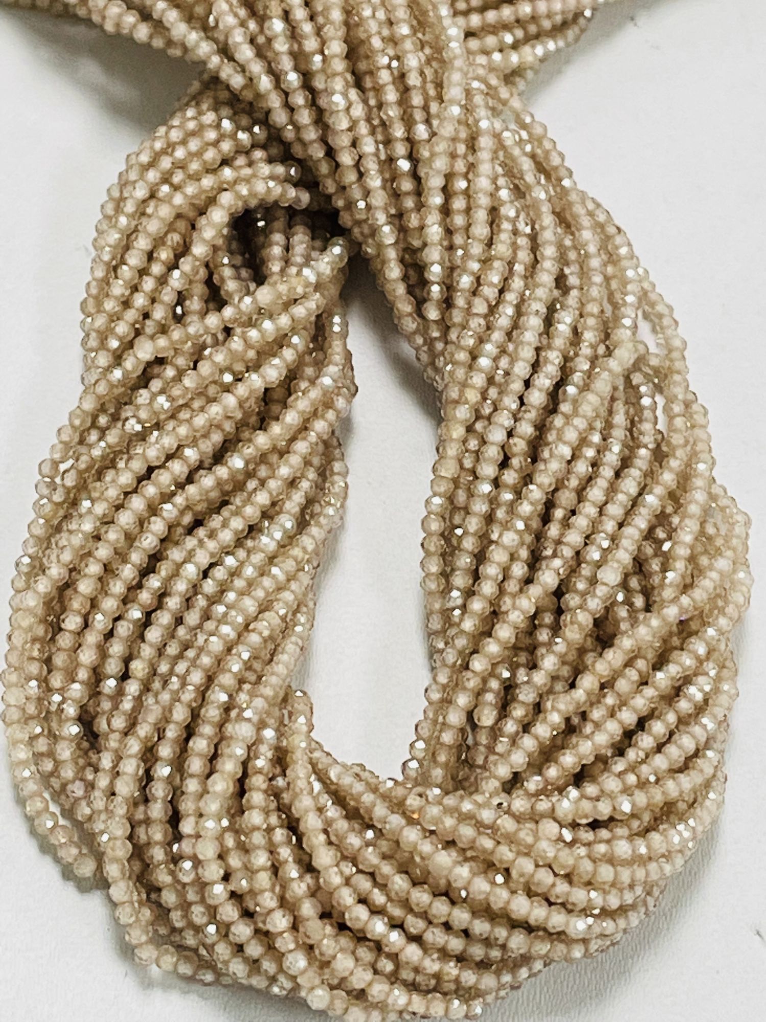 Tan Zircon Rondelle Faceted