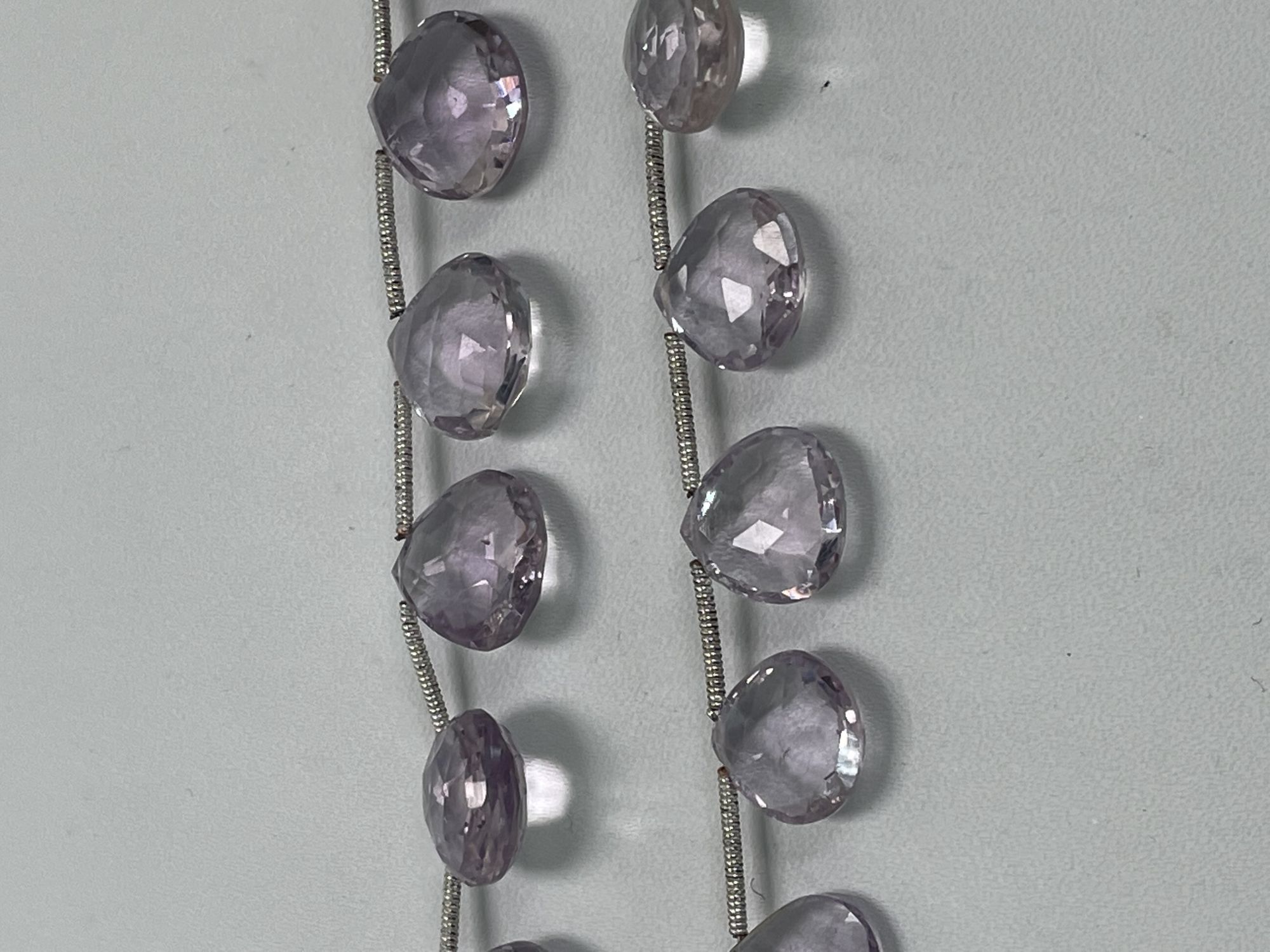 Pink Amethyst Heart Faceted