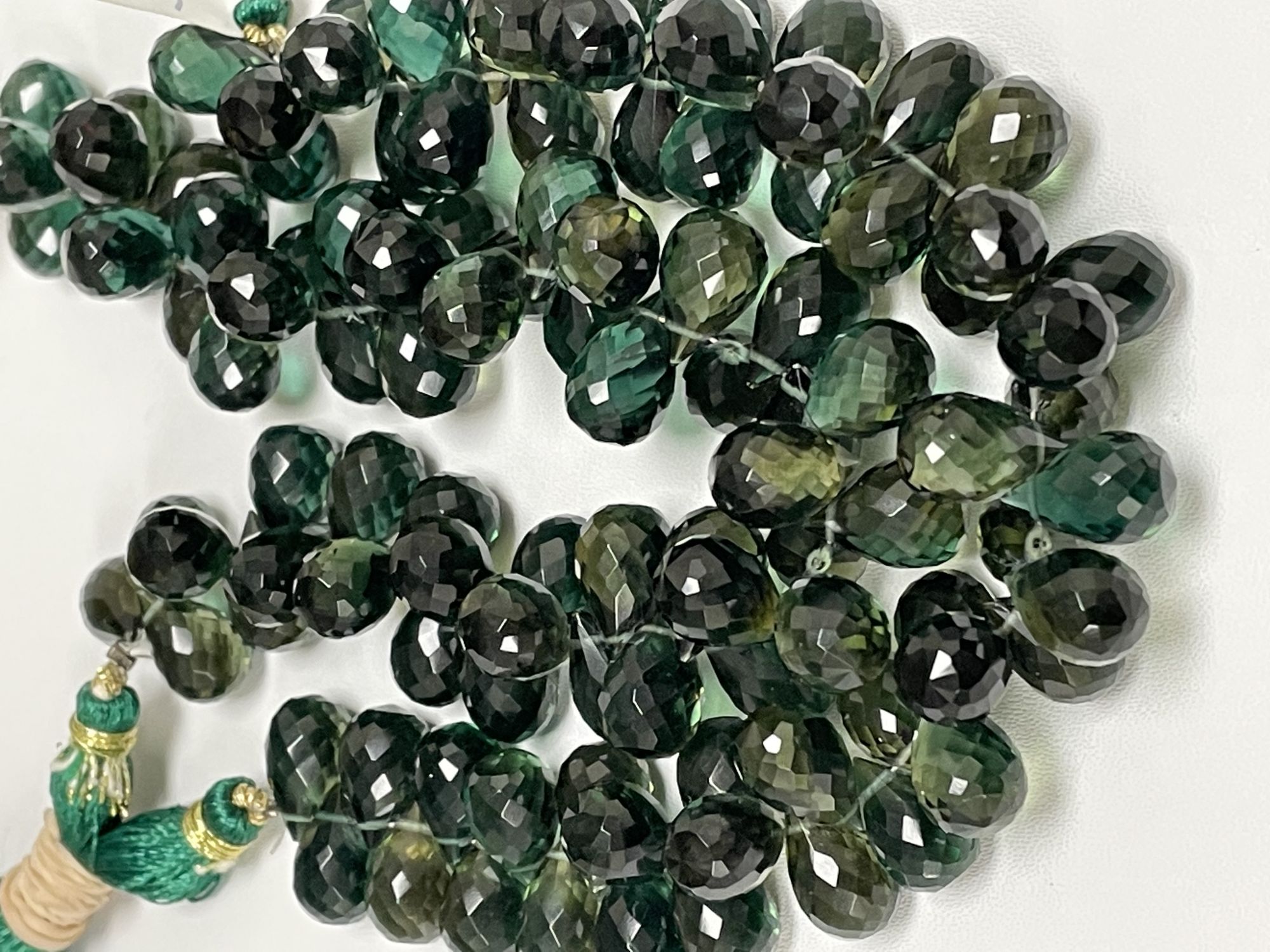 Green Hydro Quartz Drop Faceted