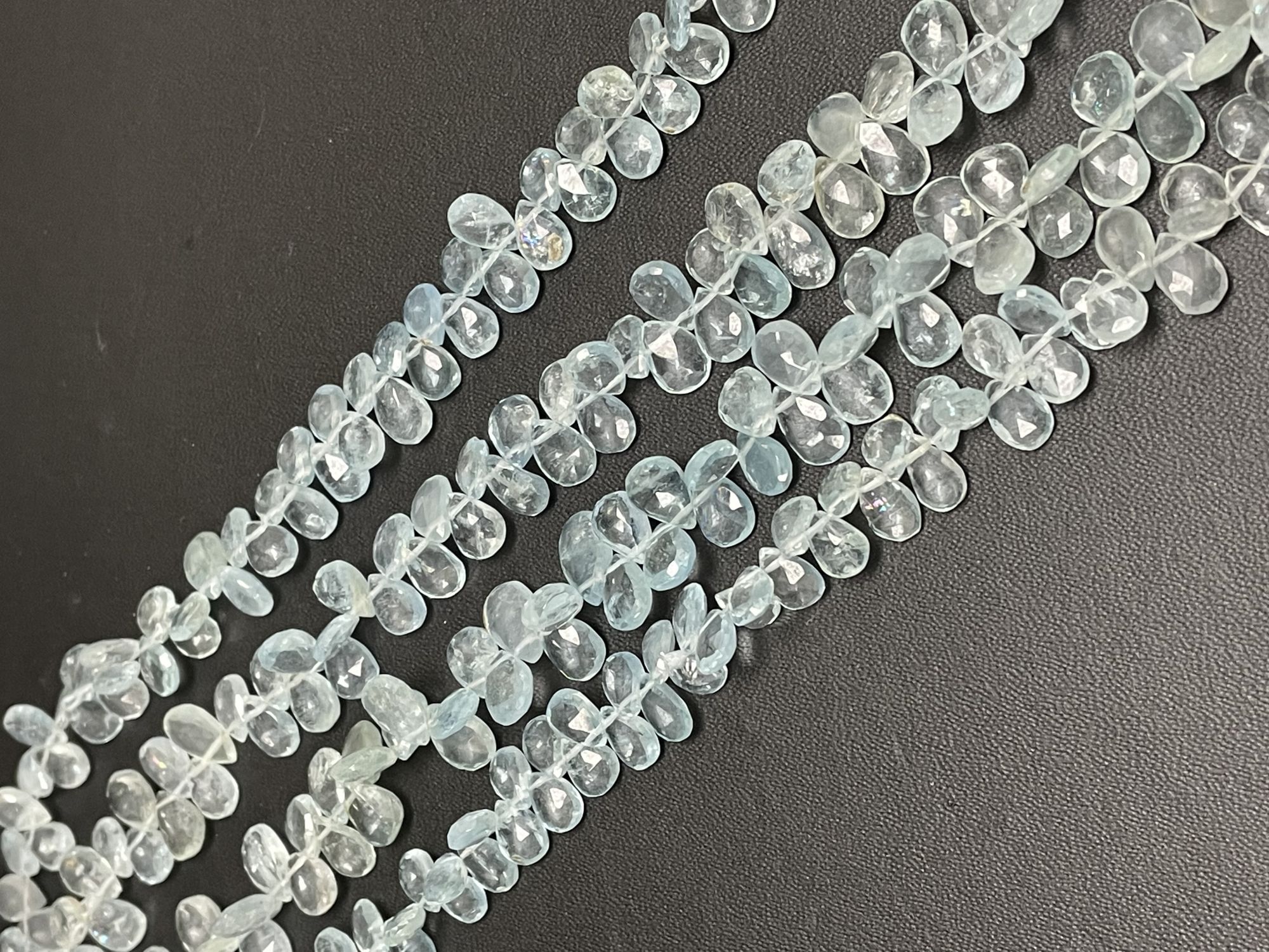 Aquamarine Pear Faceted