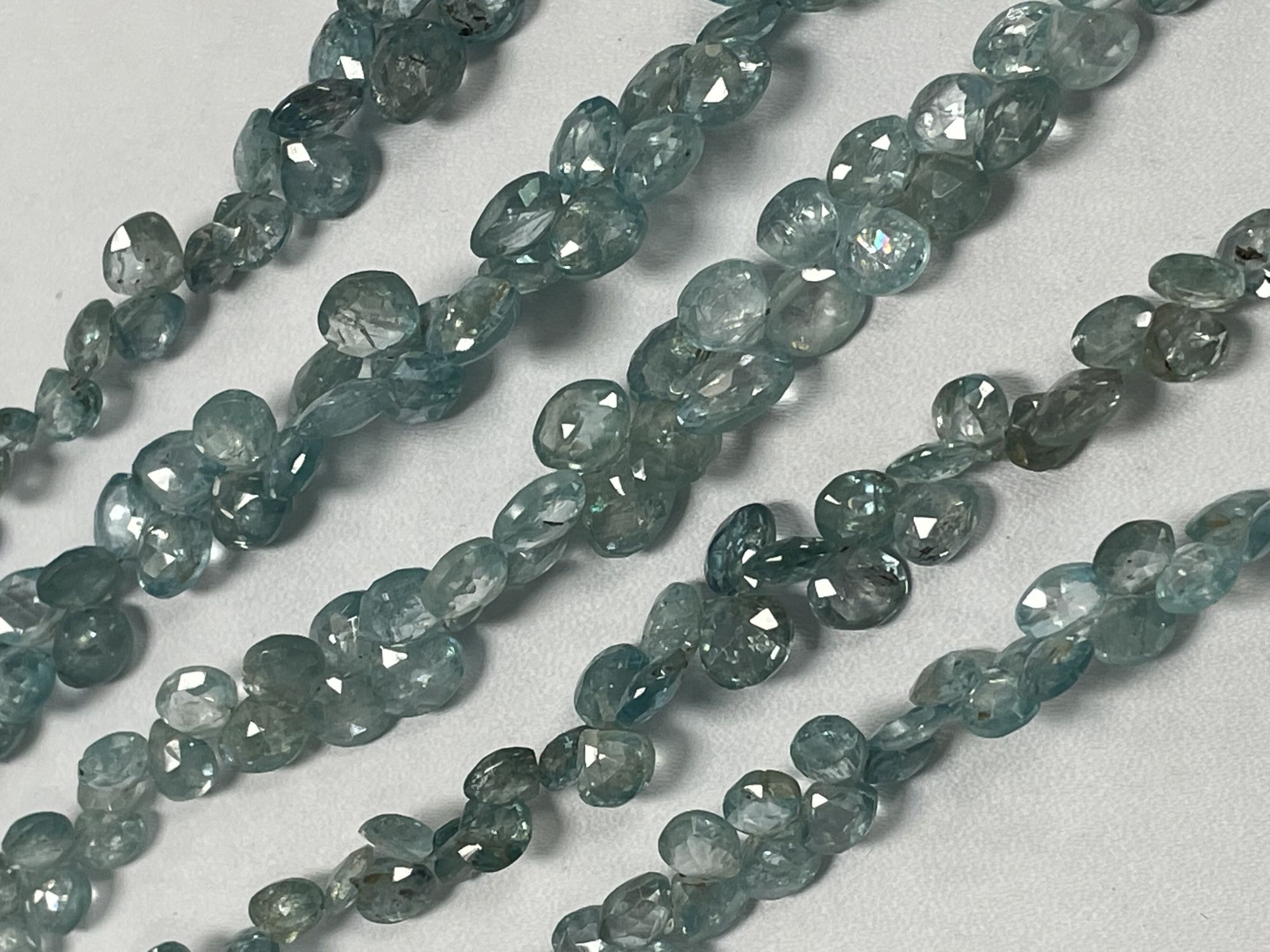 Blue Zircon Heart Faceted