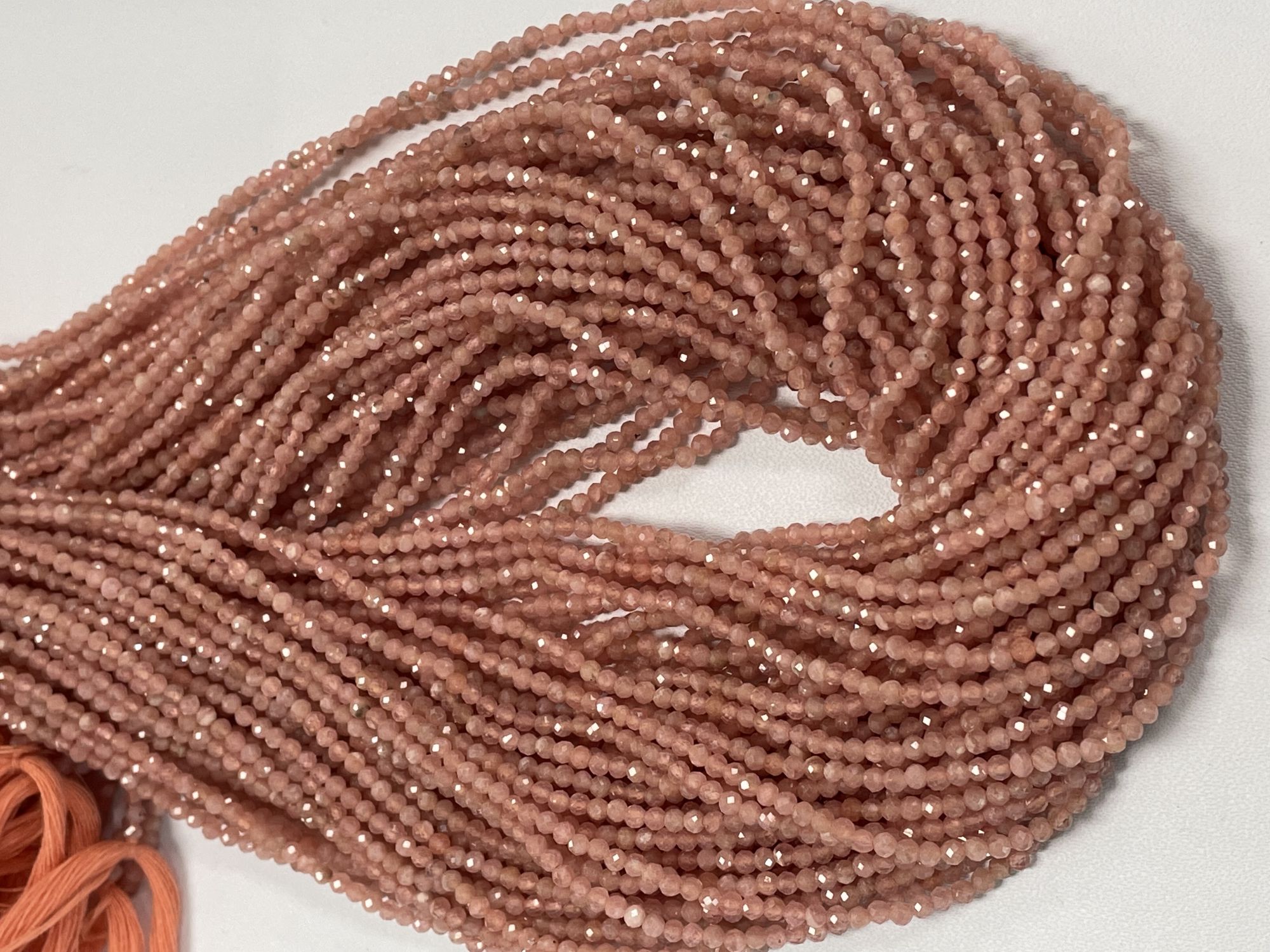 Rhodochrosite Rondelle Faceted