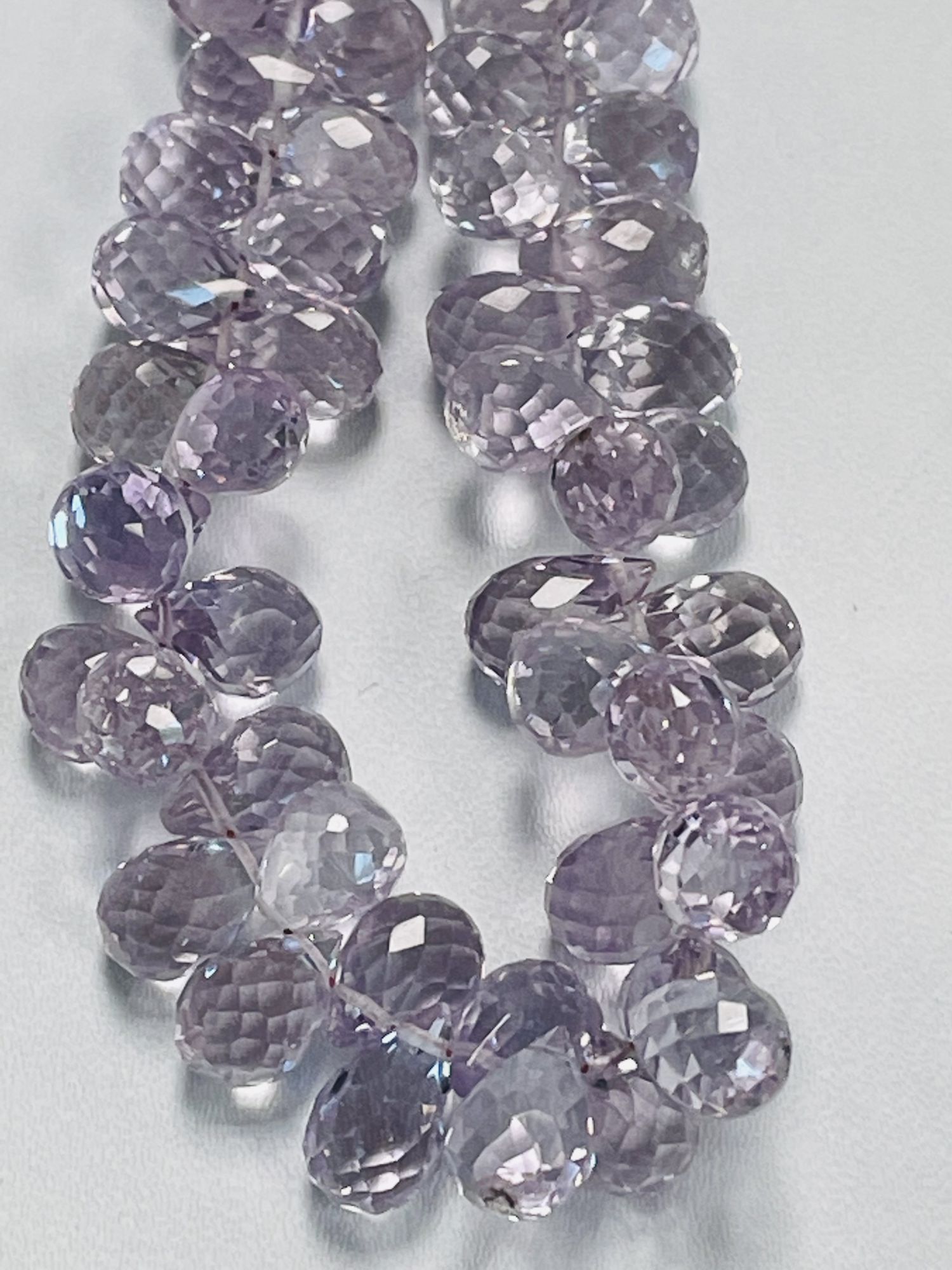 Pink Amethyst Drop Faceted