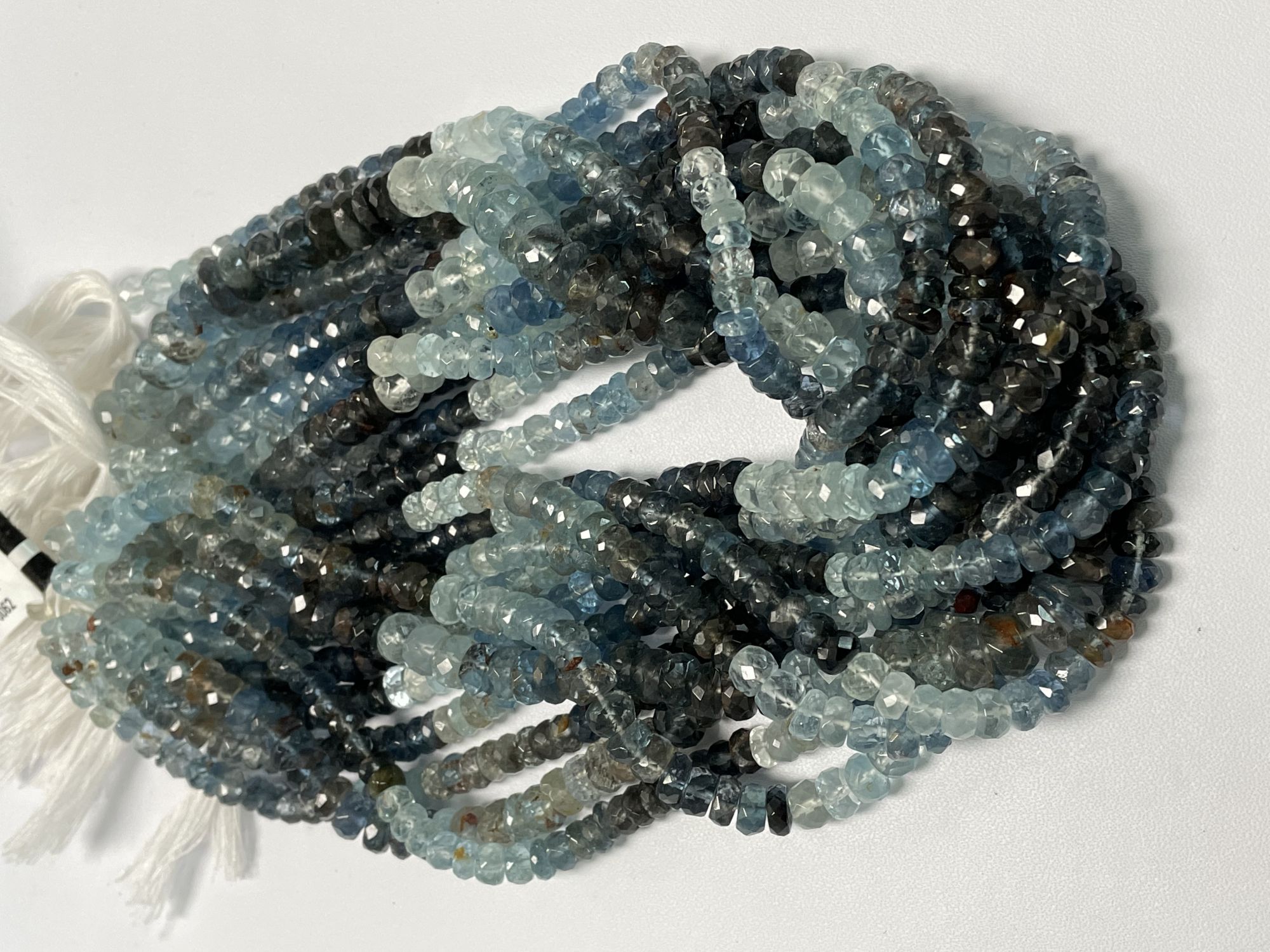 Copper Aquamarine Rondelle Faceted