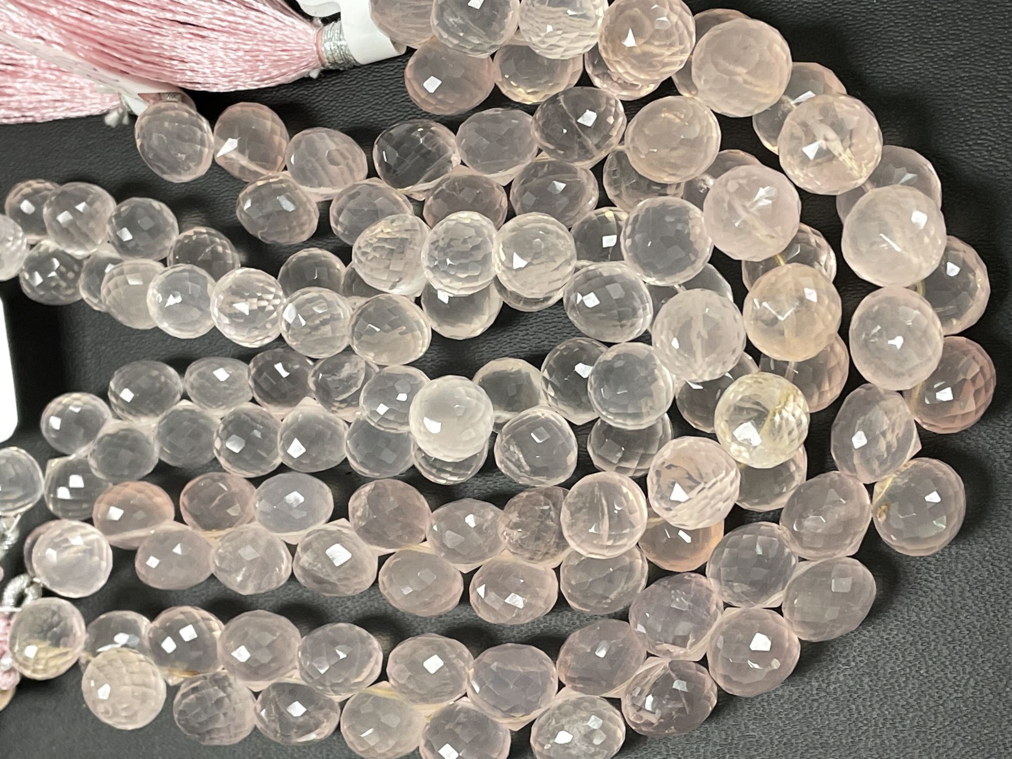 Pink Rose Quartz Onion Faceted