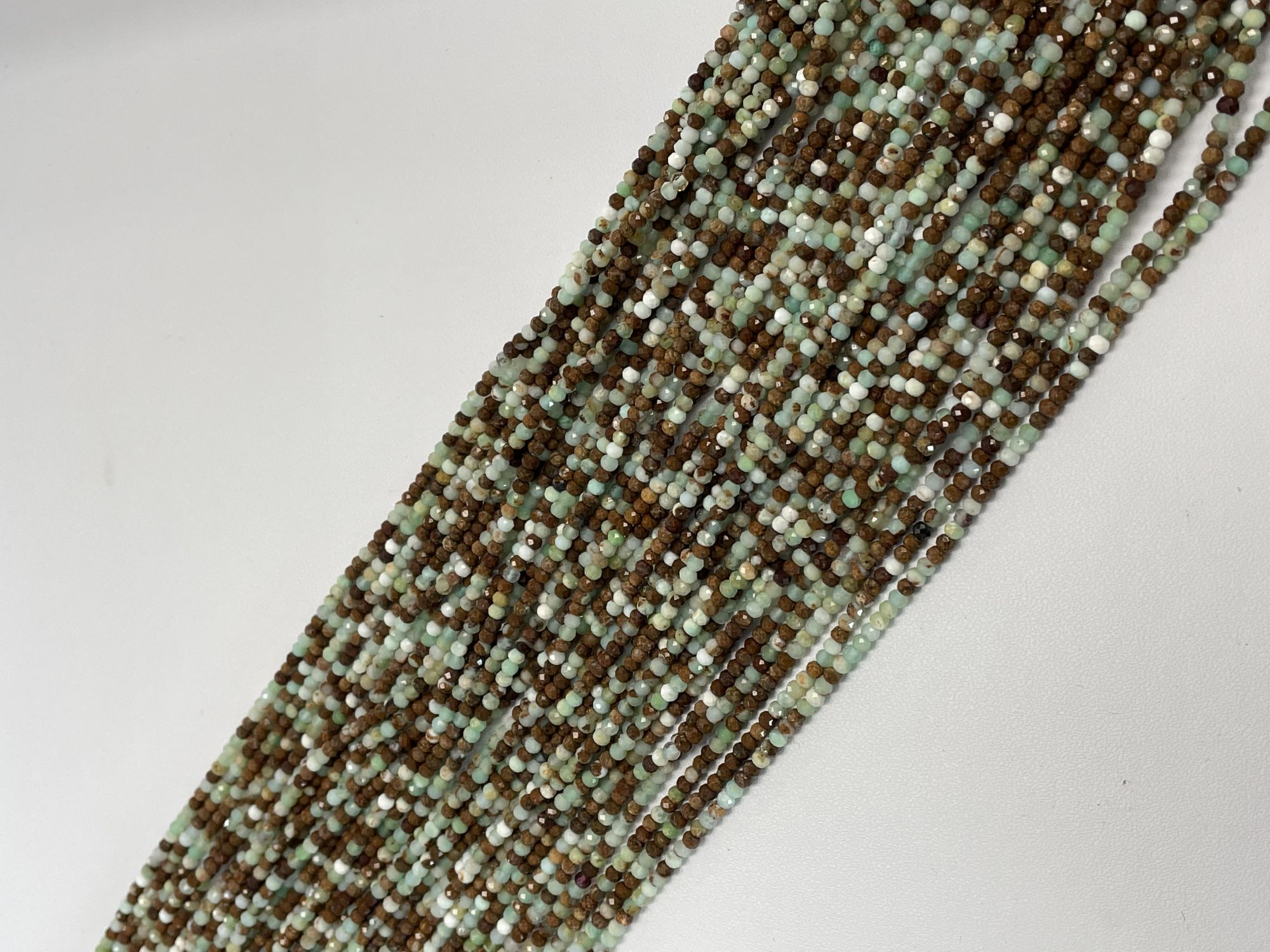 Opal Rondelle Faceted
