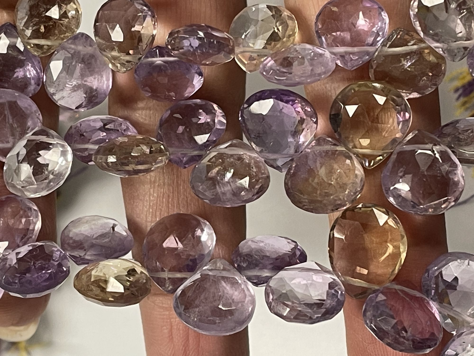 Ametrine Heart Faceted