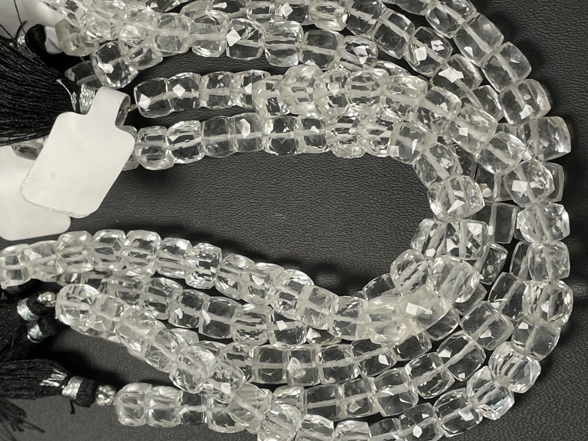 Crystal Quartz Cube Faceted