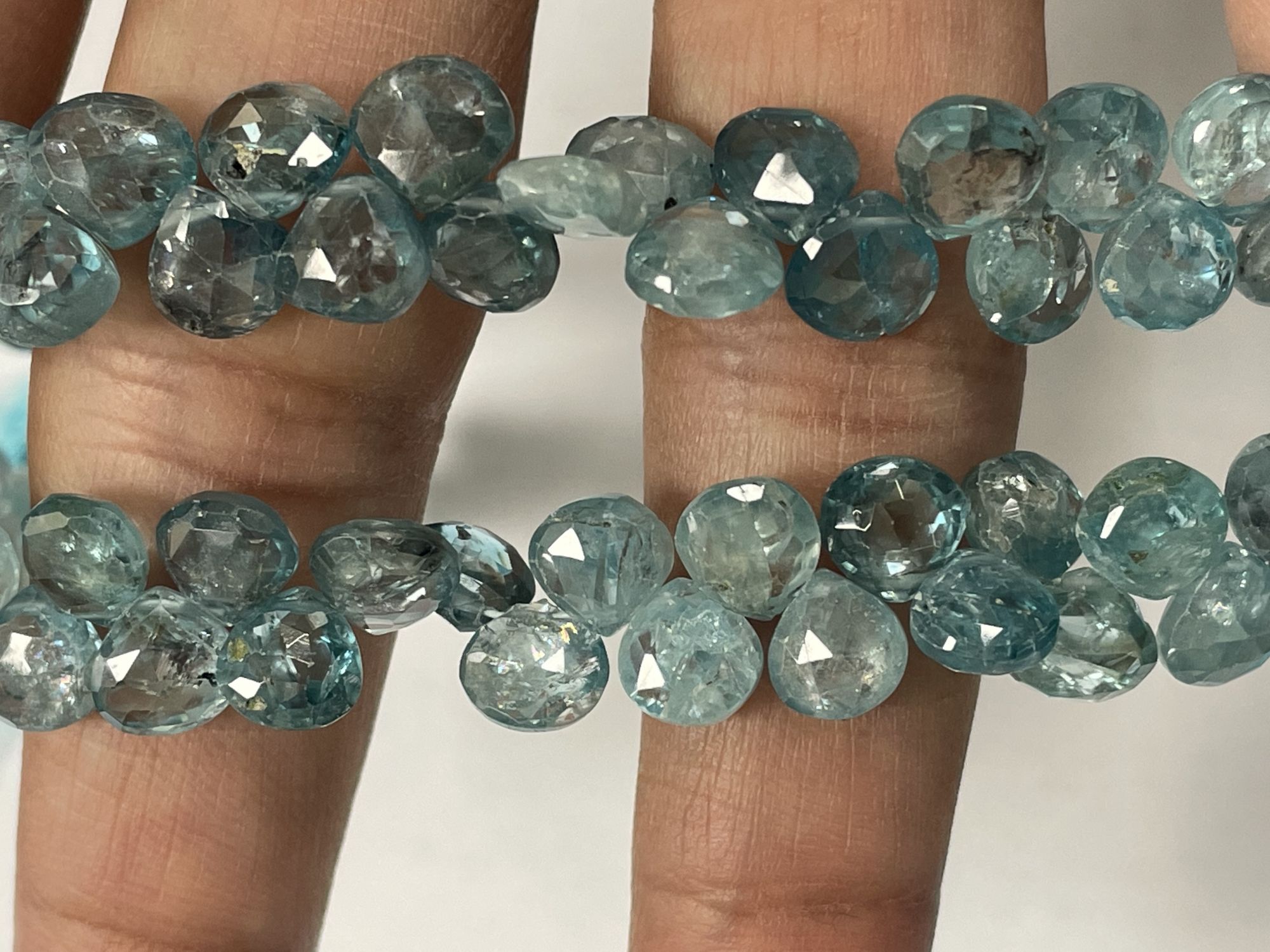 Blue Zircon Heart Faceted