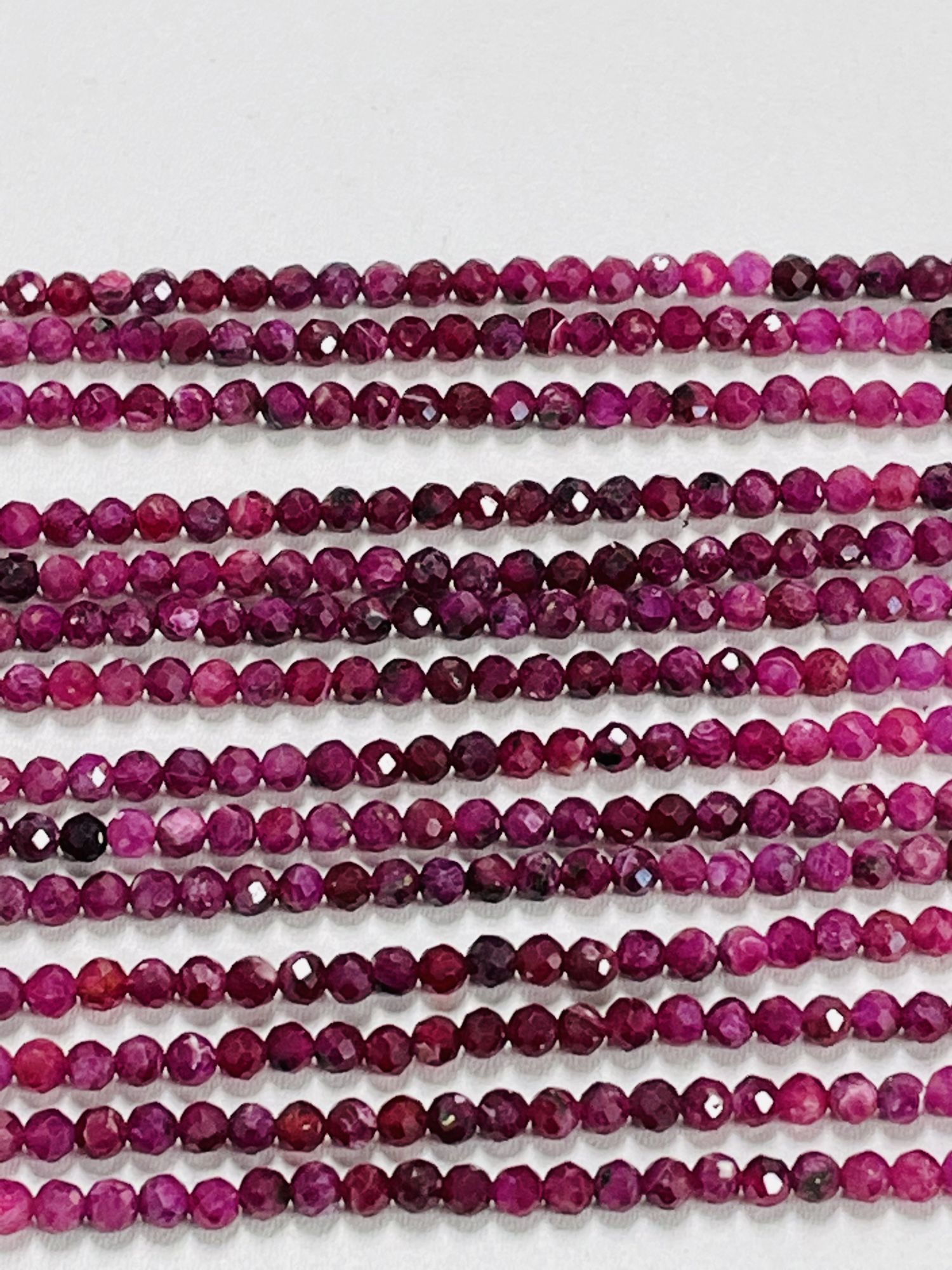 Shaded Ruby Rondelle Faceted