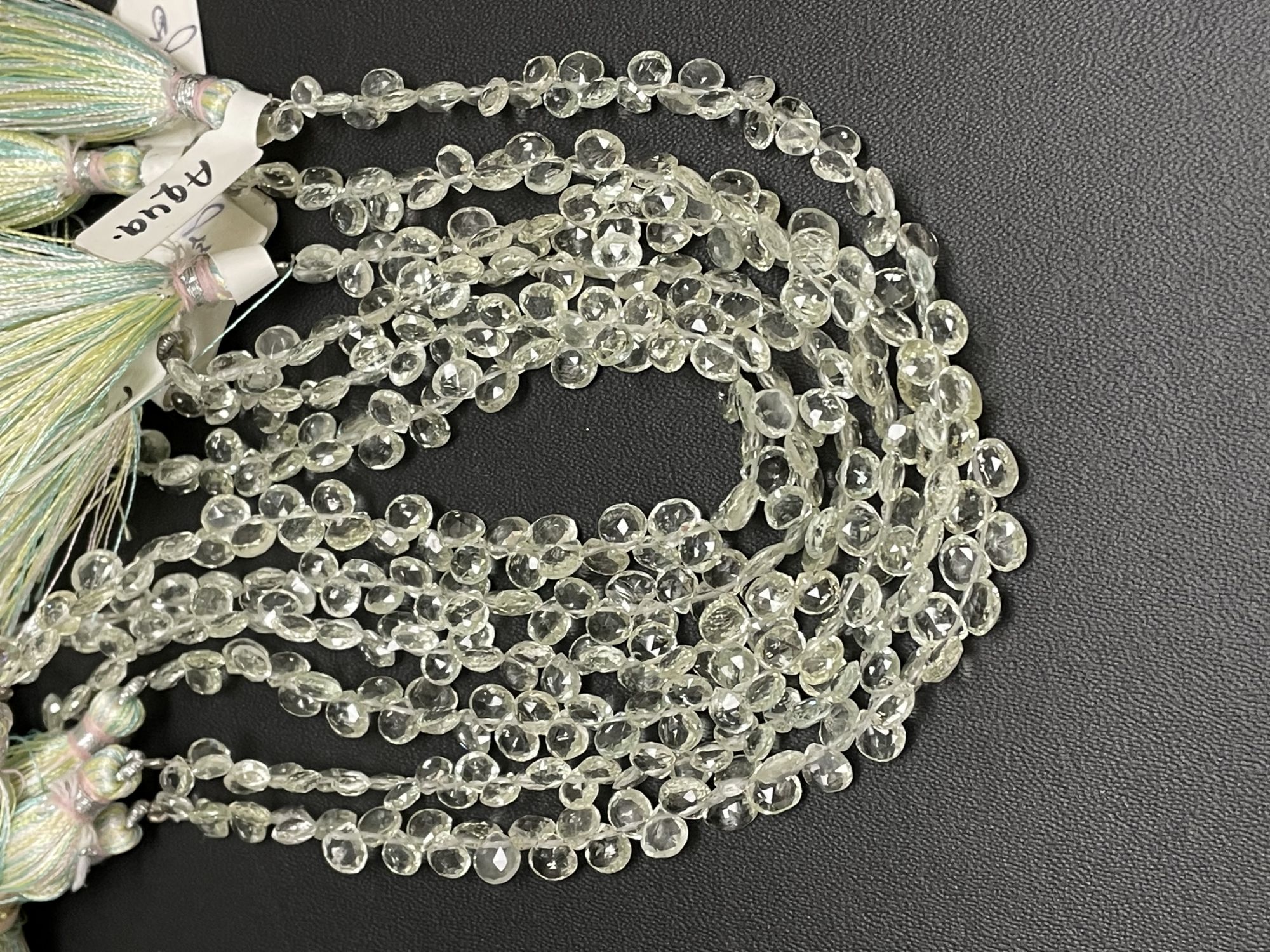 Green Aquamarine Heart Faceted