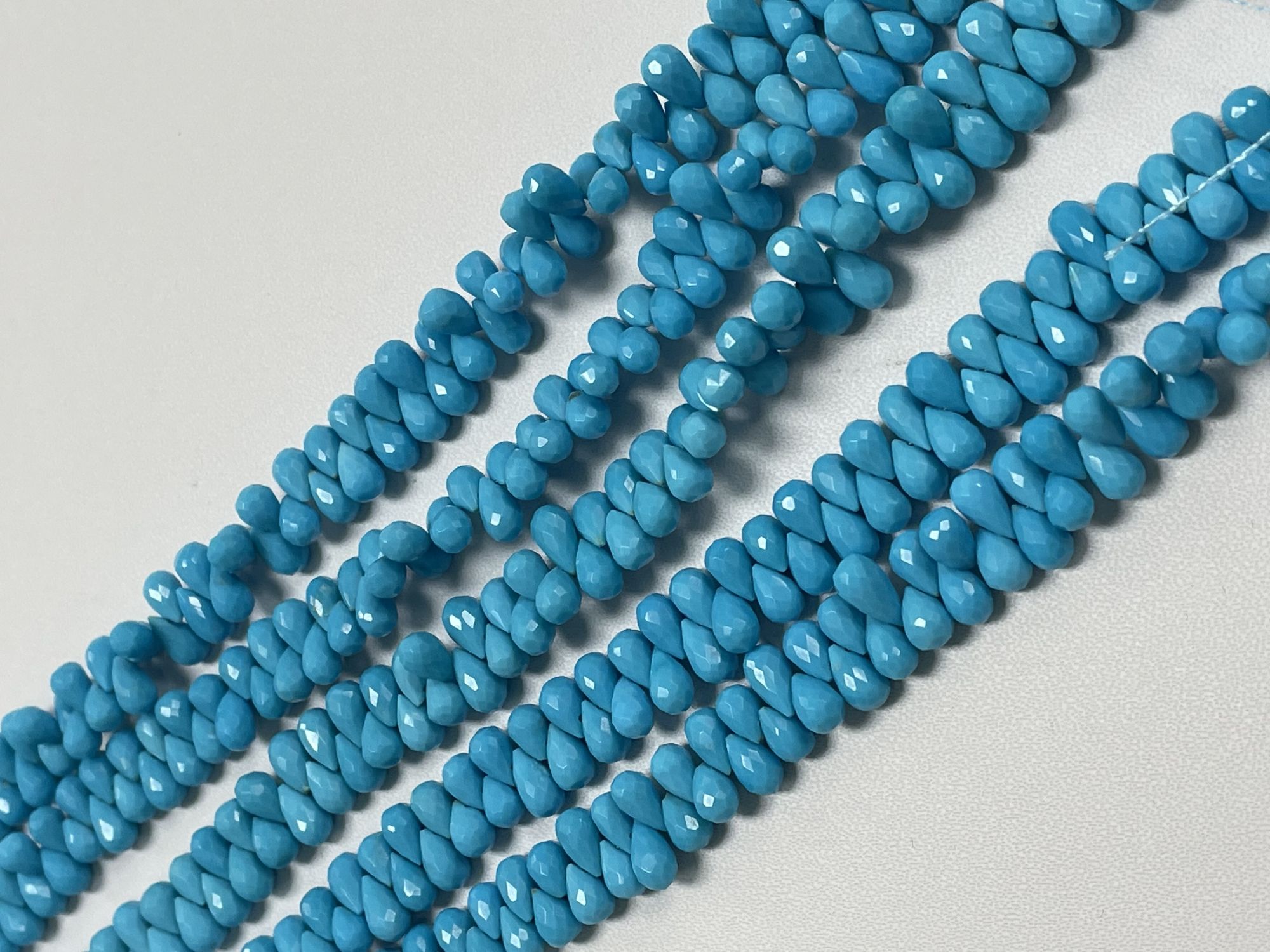 Turquoise Drop Faceted