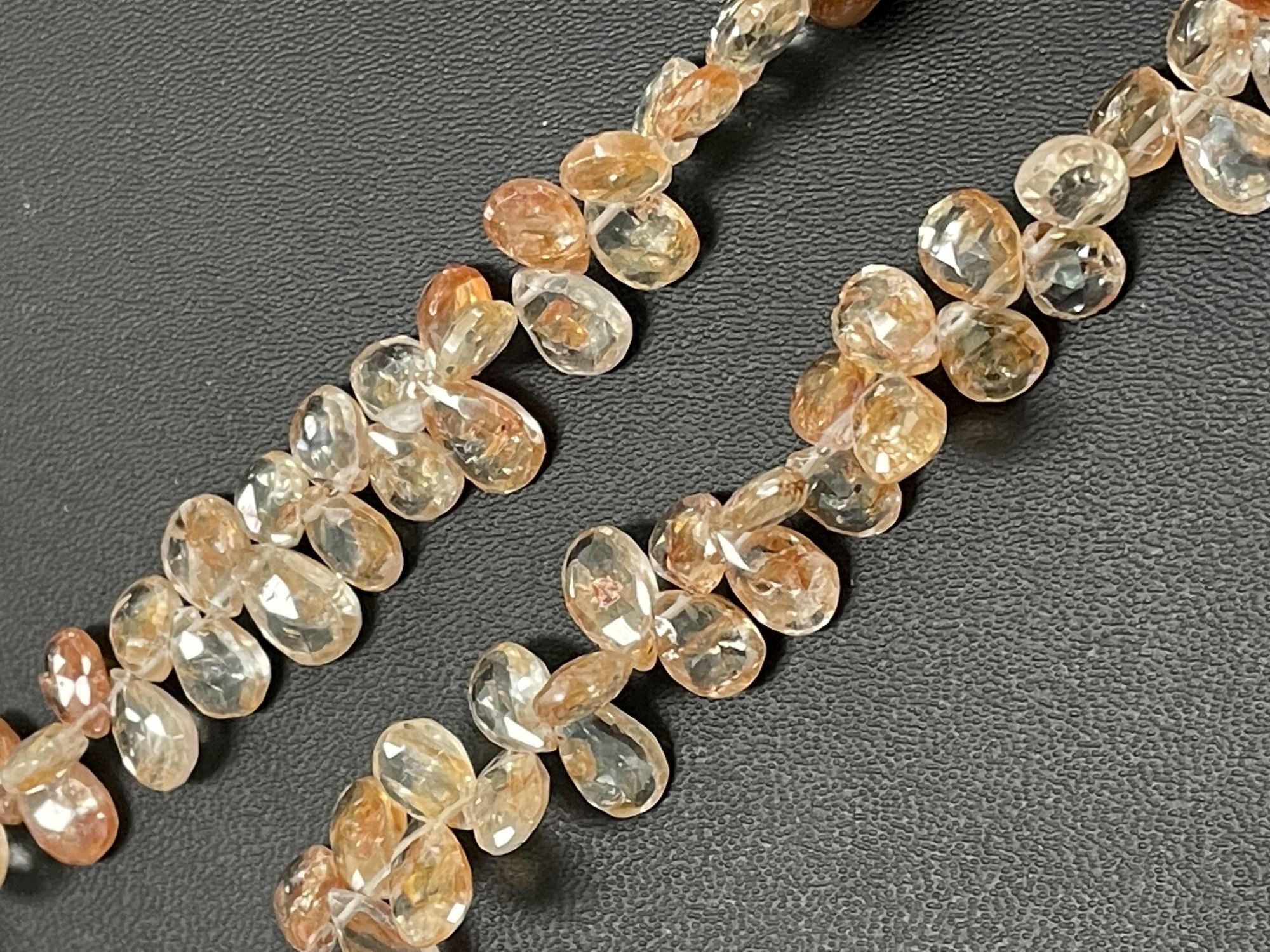Orange Zircon Pear Faceted