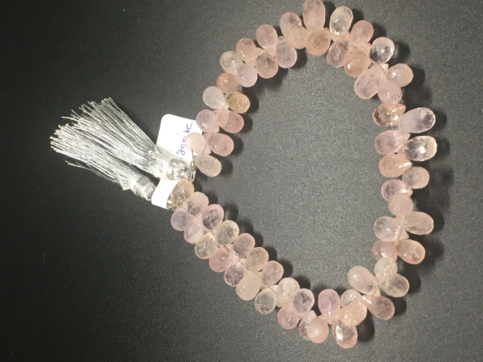 Morganite Drops Faceted