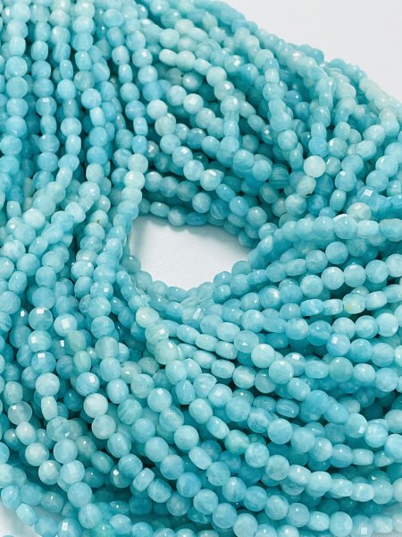 Shaded Amazonite Coin Faceted