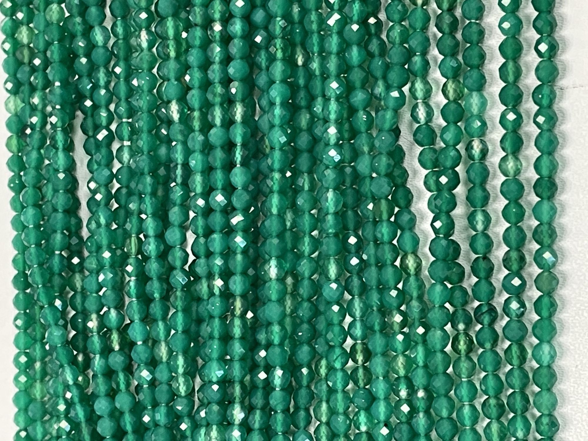 Green Onyx Rondelle Faceted