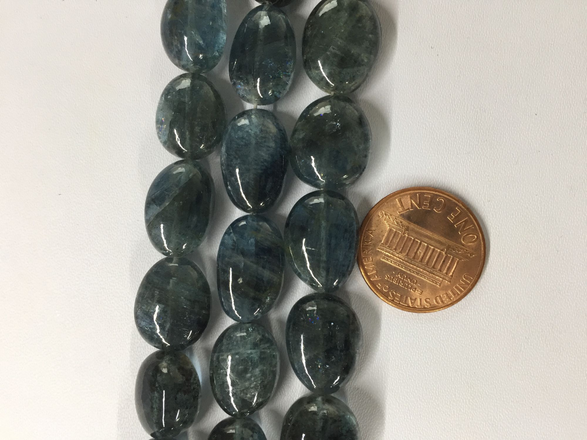 Moss Aquamarine Ovals Smooth