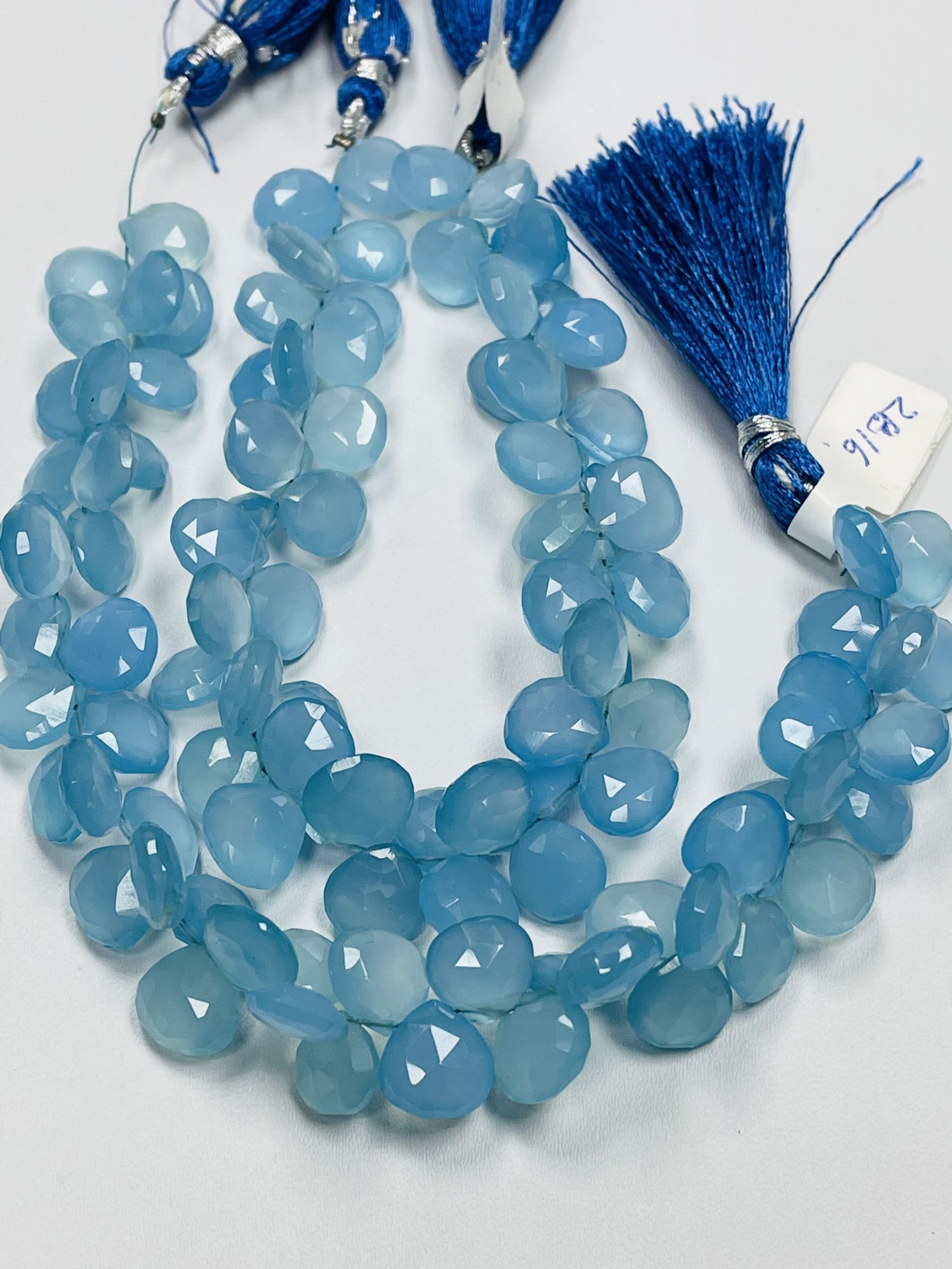 Blue Chalcedony Heart Faceted