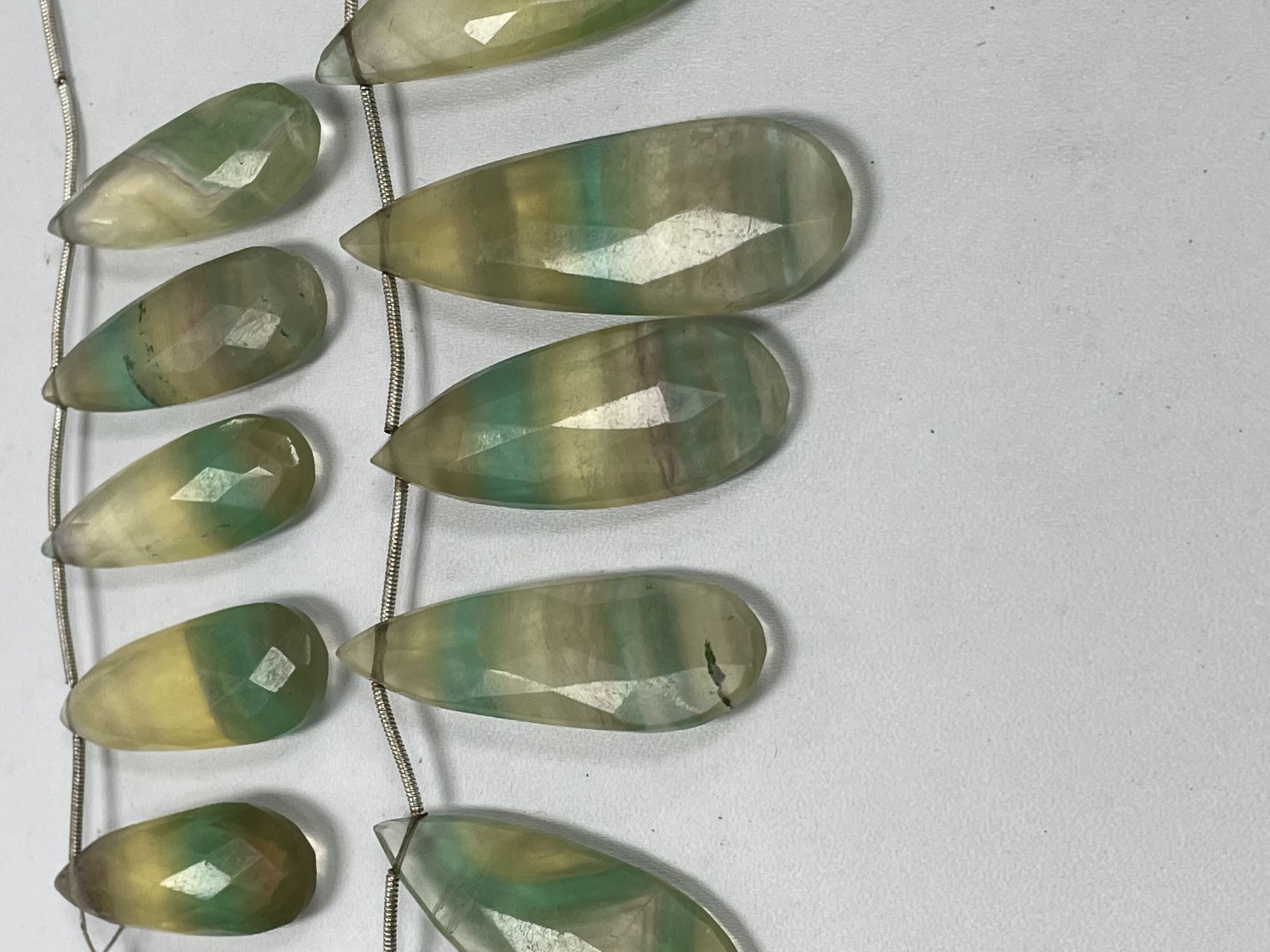 Flourite Long Pear Faceted