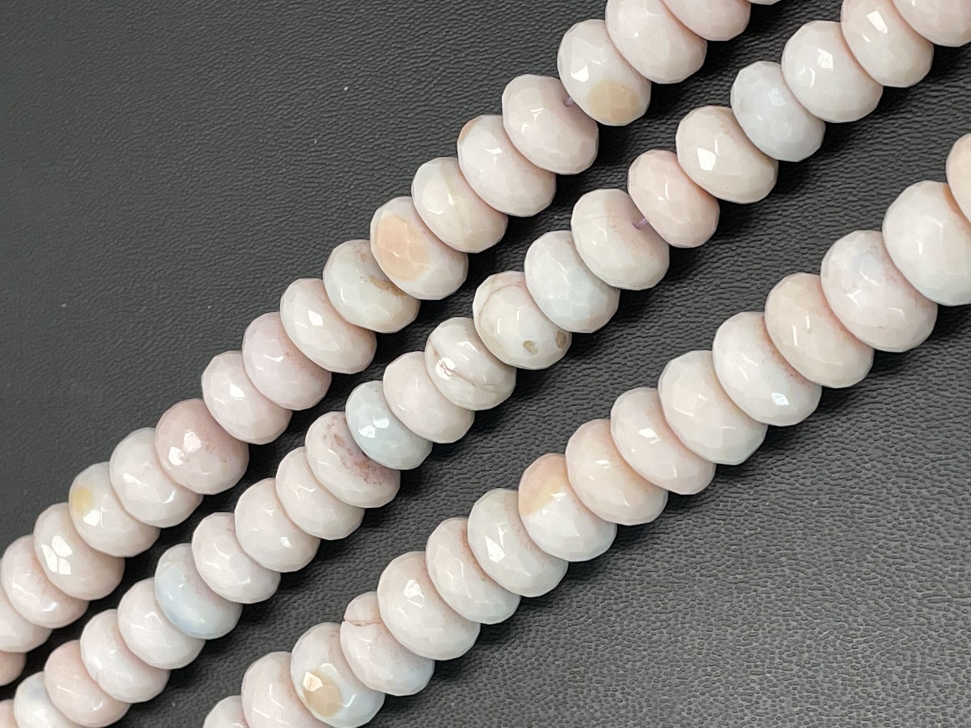 Pink Opal Rondelle Faceted