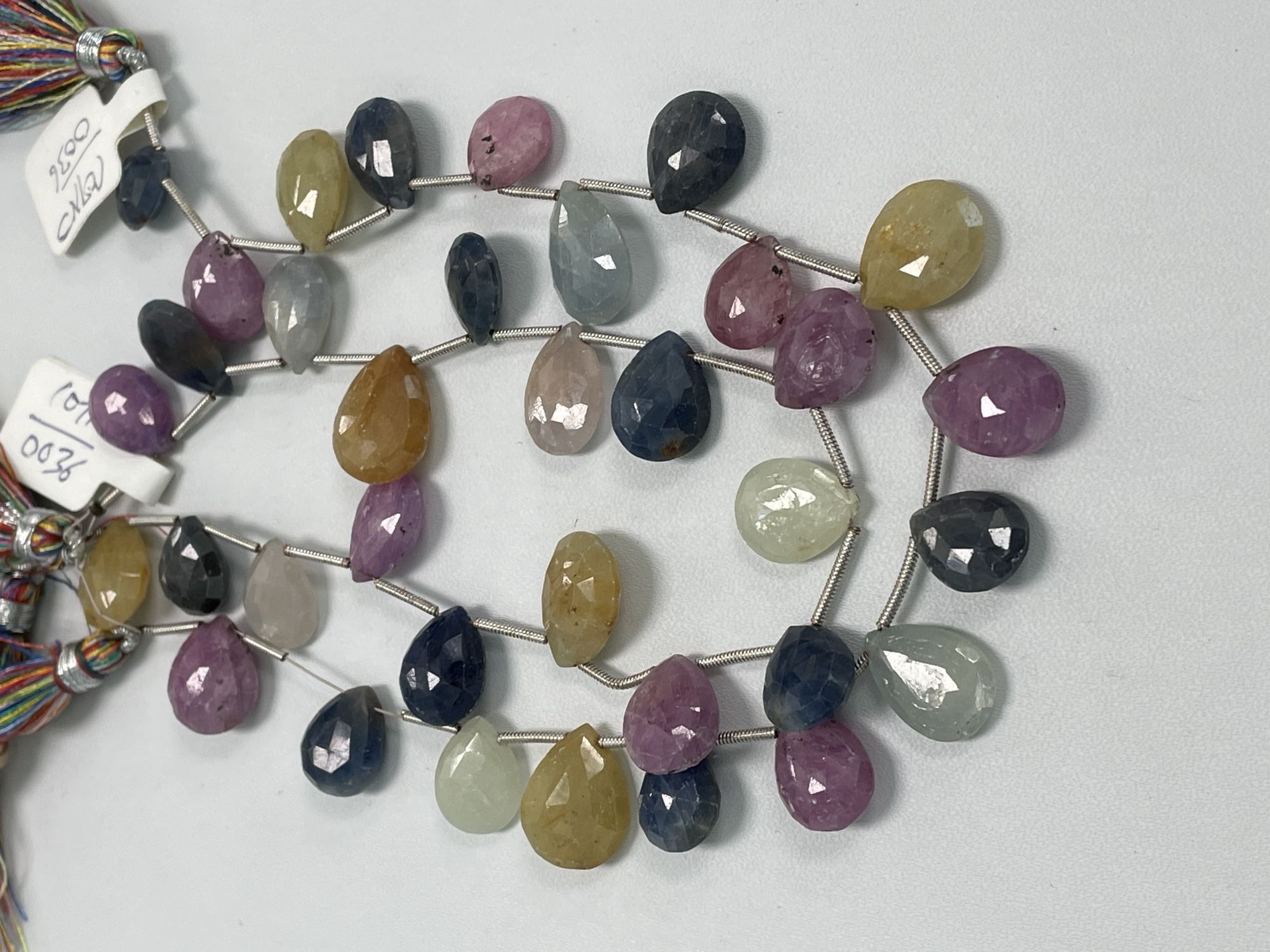 Multi Color Sapphire Pear Faceted