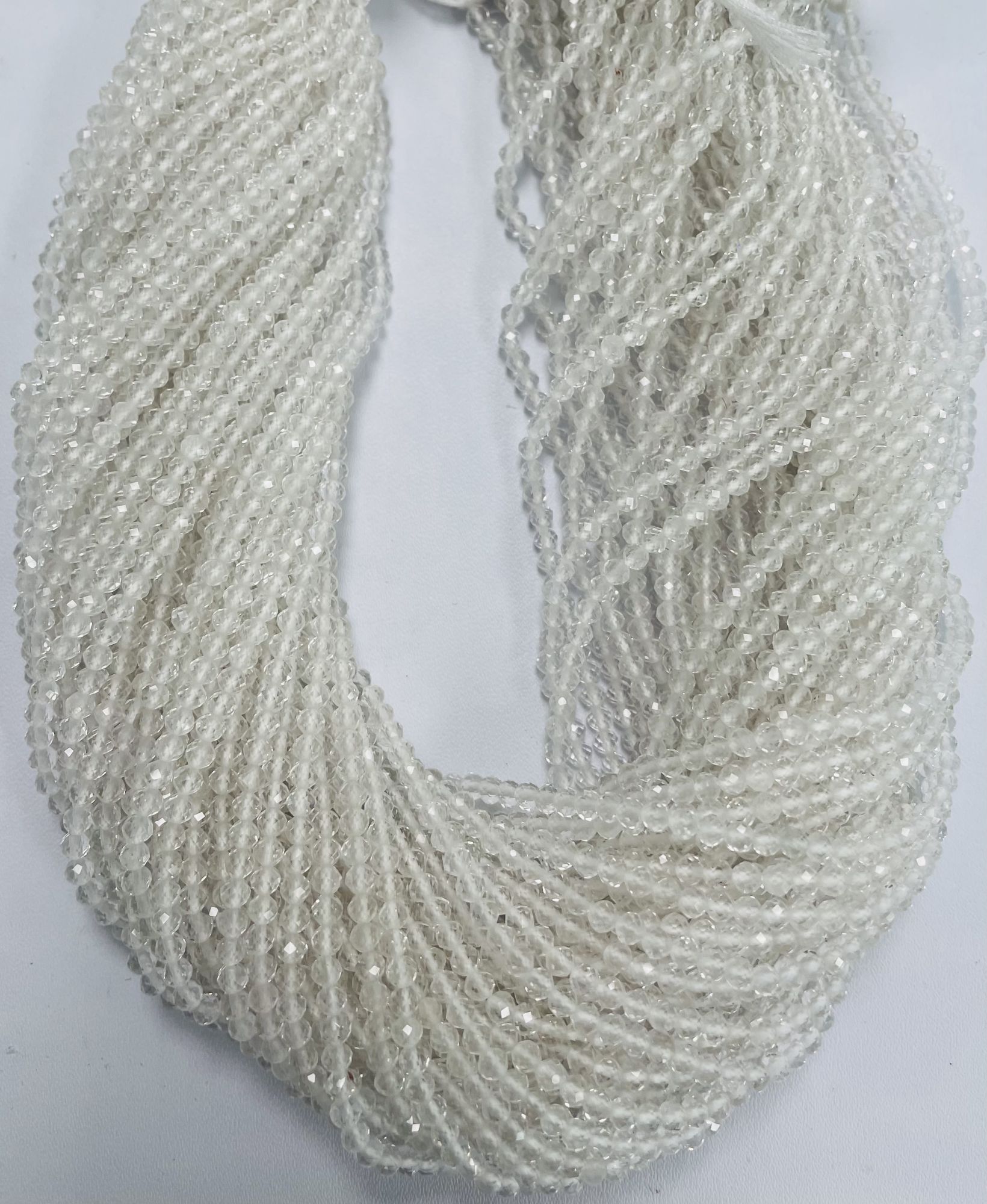 Crystal Quartz Rondelle Faceted