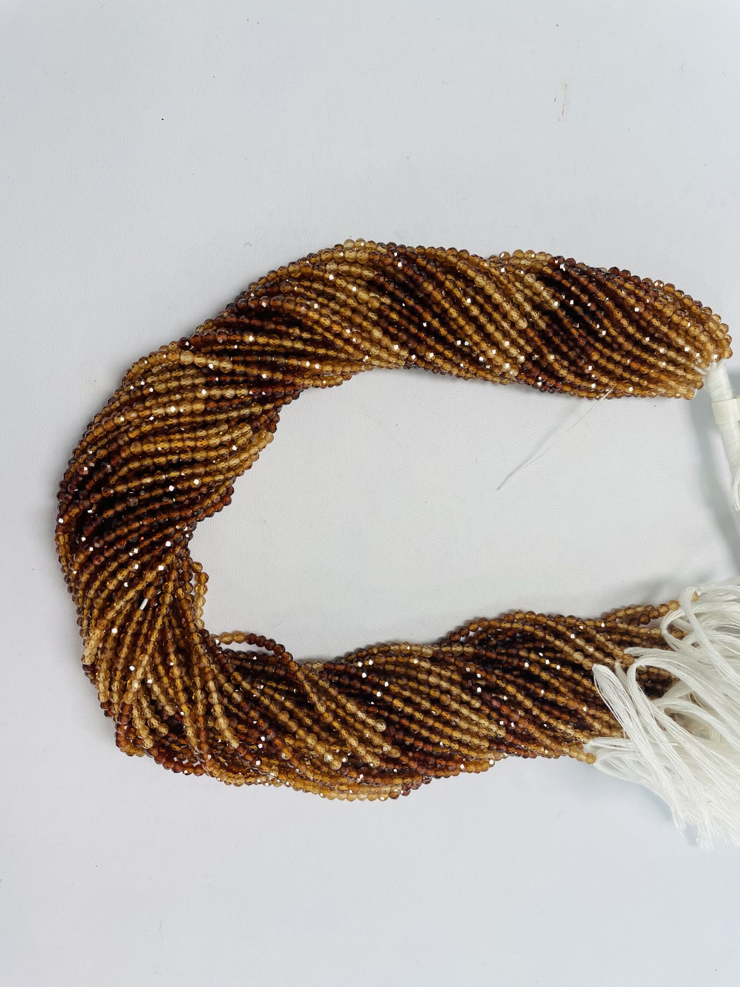 Hessonite Garnet Rondelle Faceted