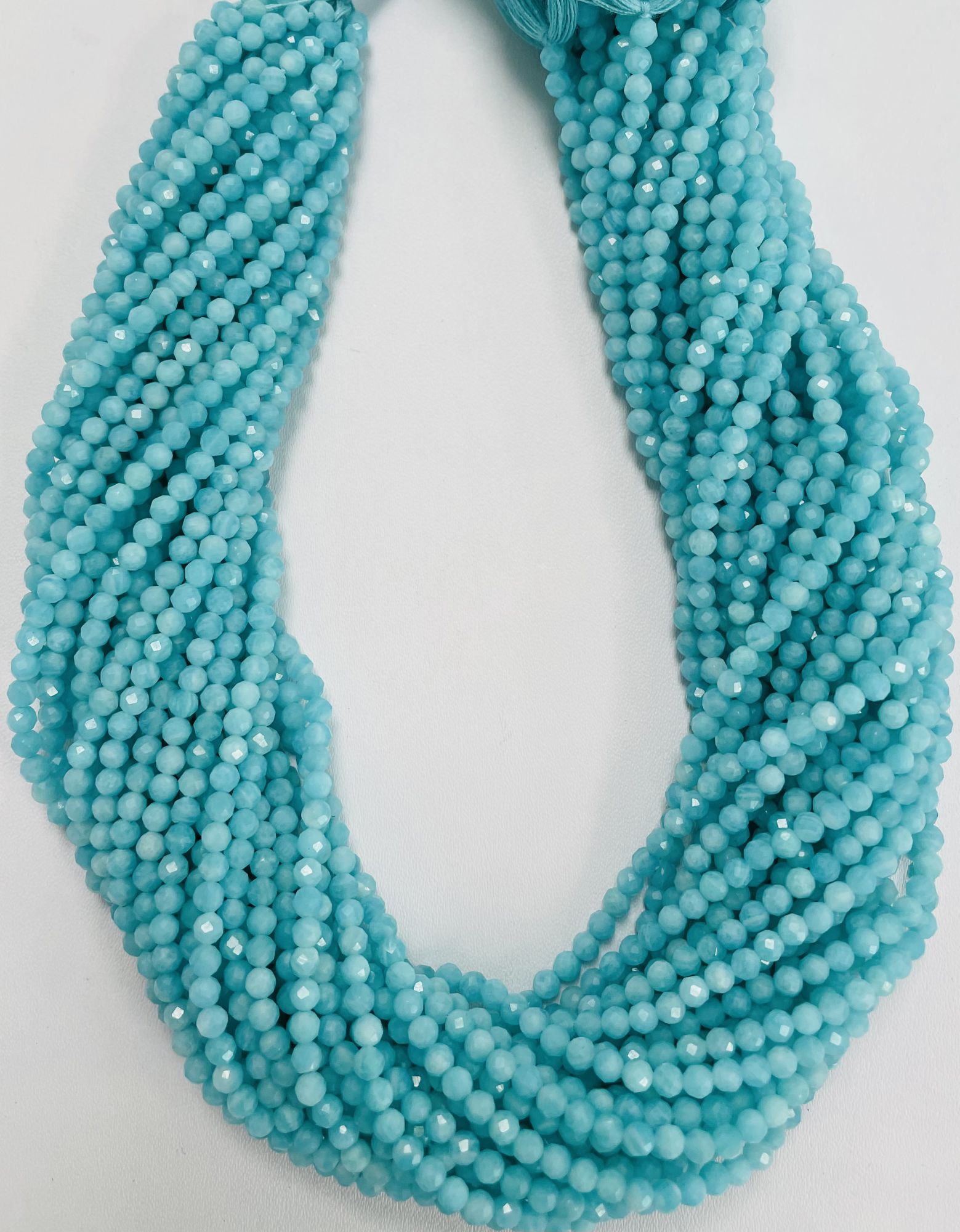 Amazonite Rondelle Faceted