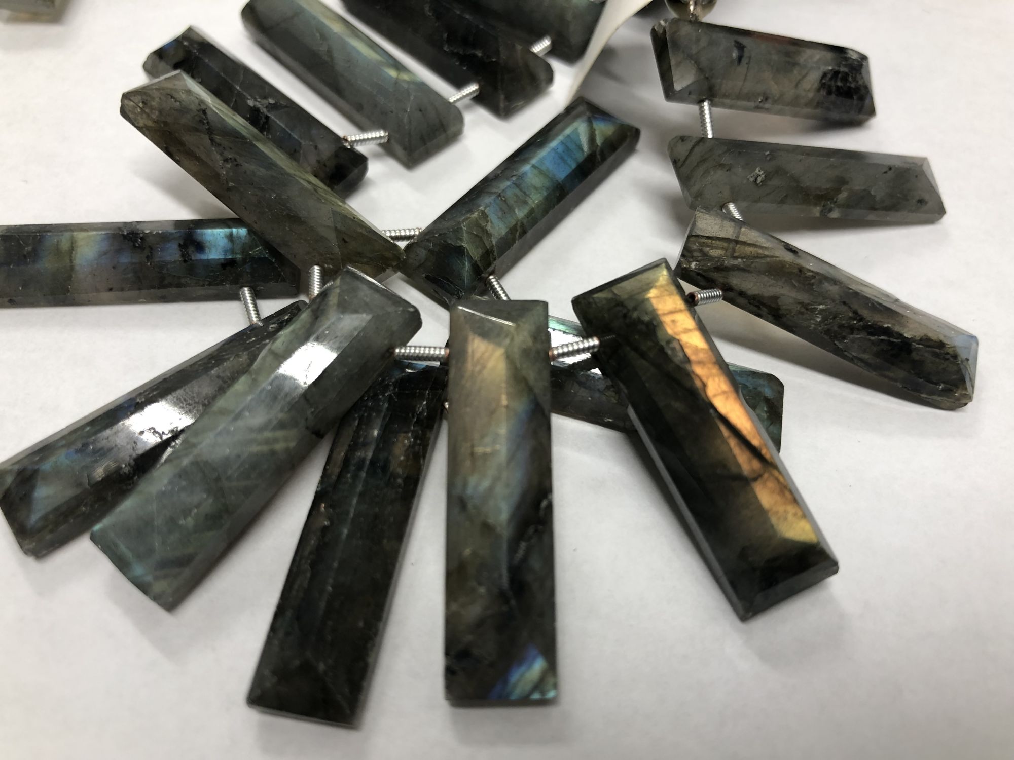 Labradorite Rectangles Faceted