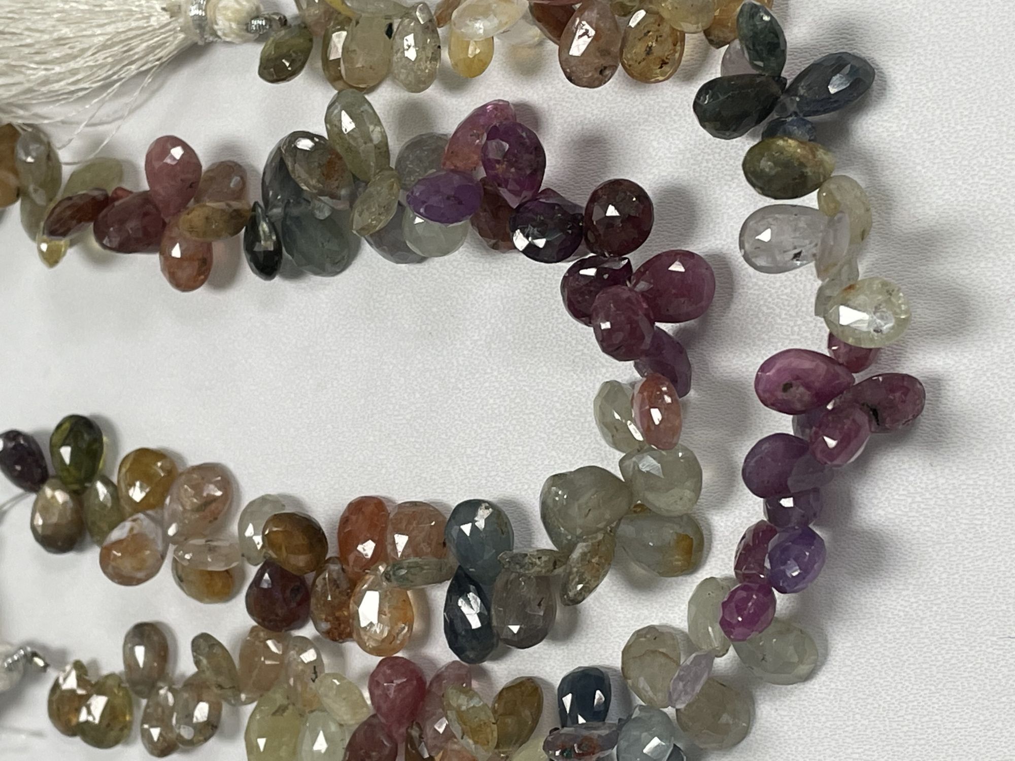 Multi Color Sapphire Pear Faceted