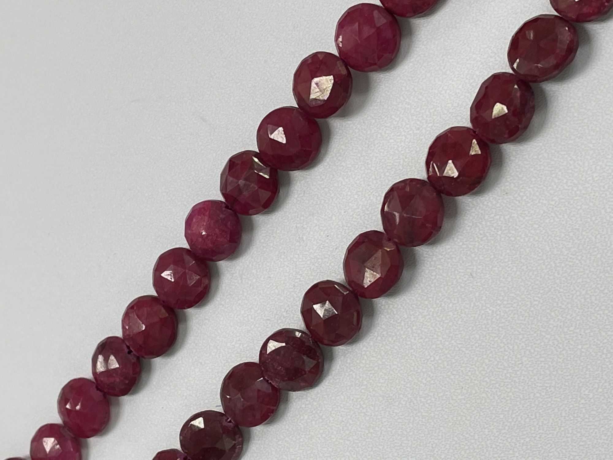Dyed Ruby Coin Faceted