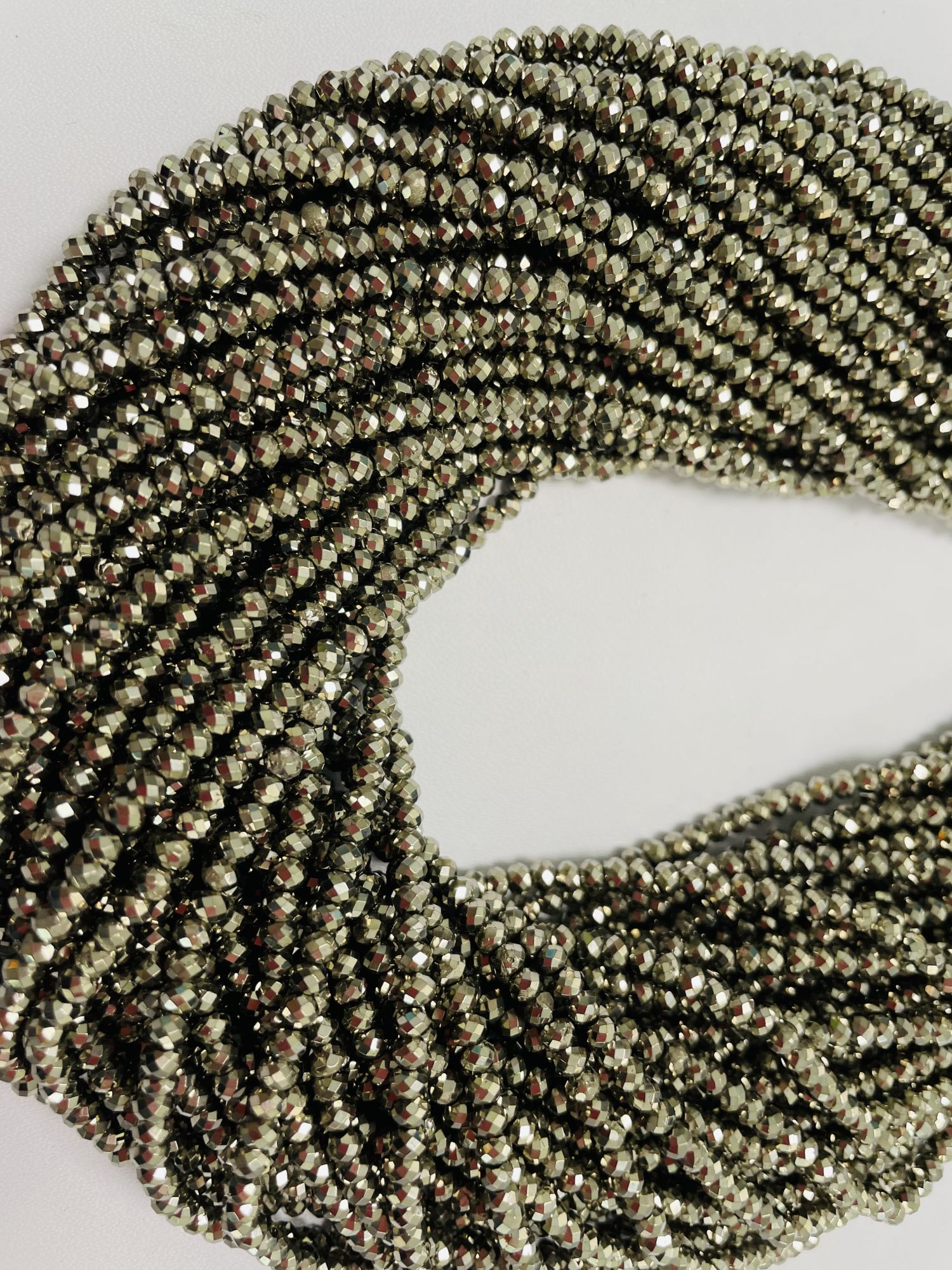 Pyrite Rondelle Faceted