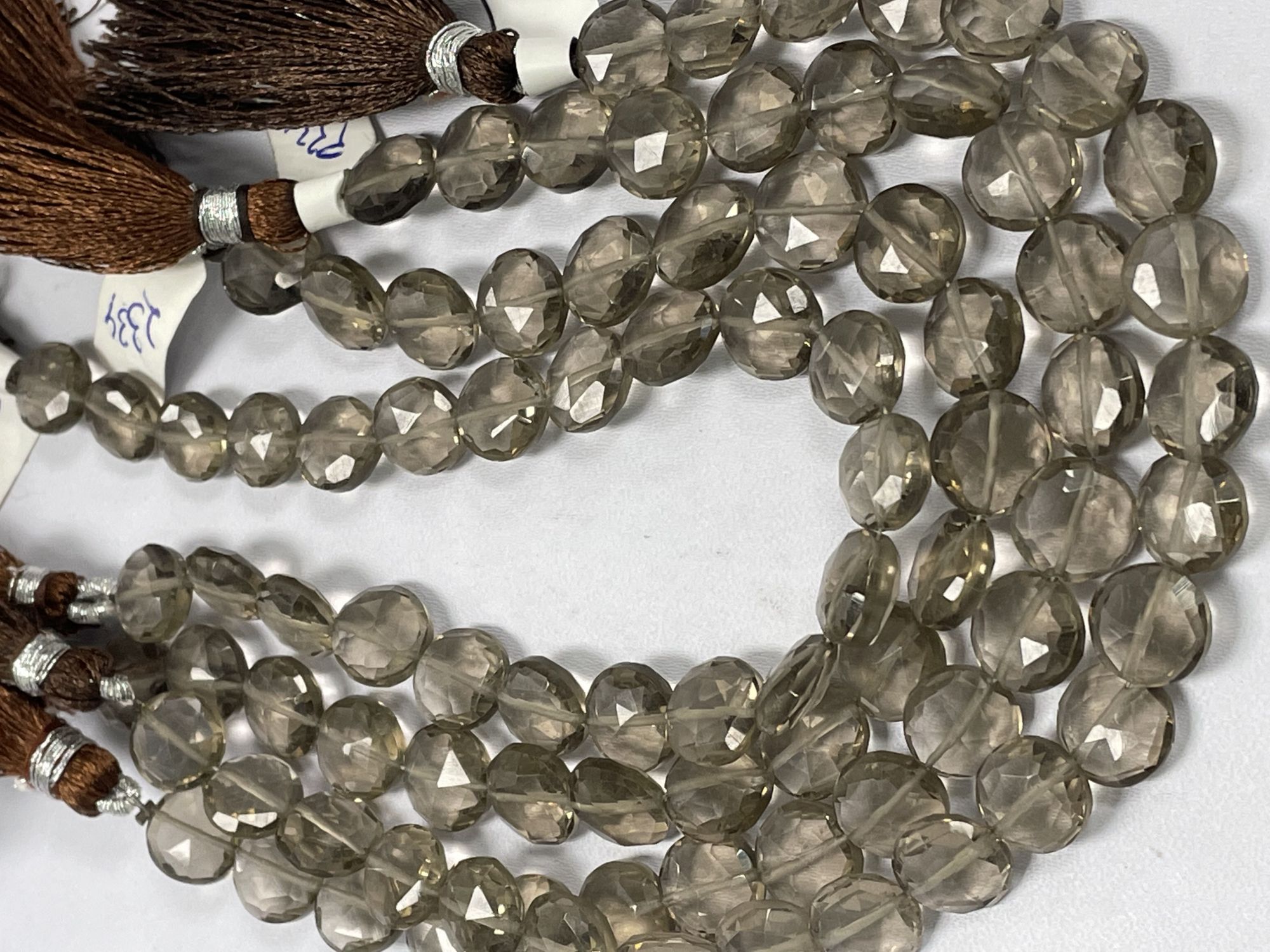 Smoky Quartz Coin Faceted