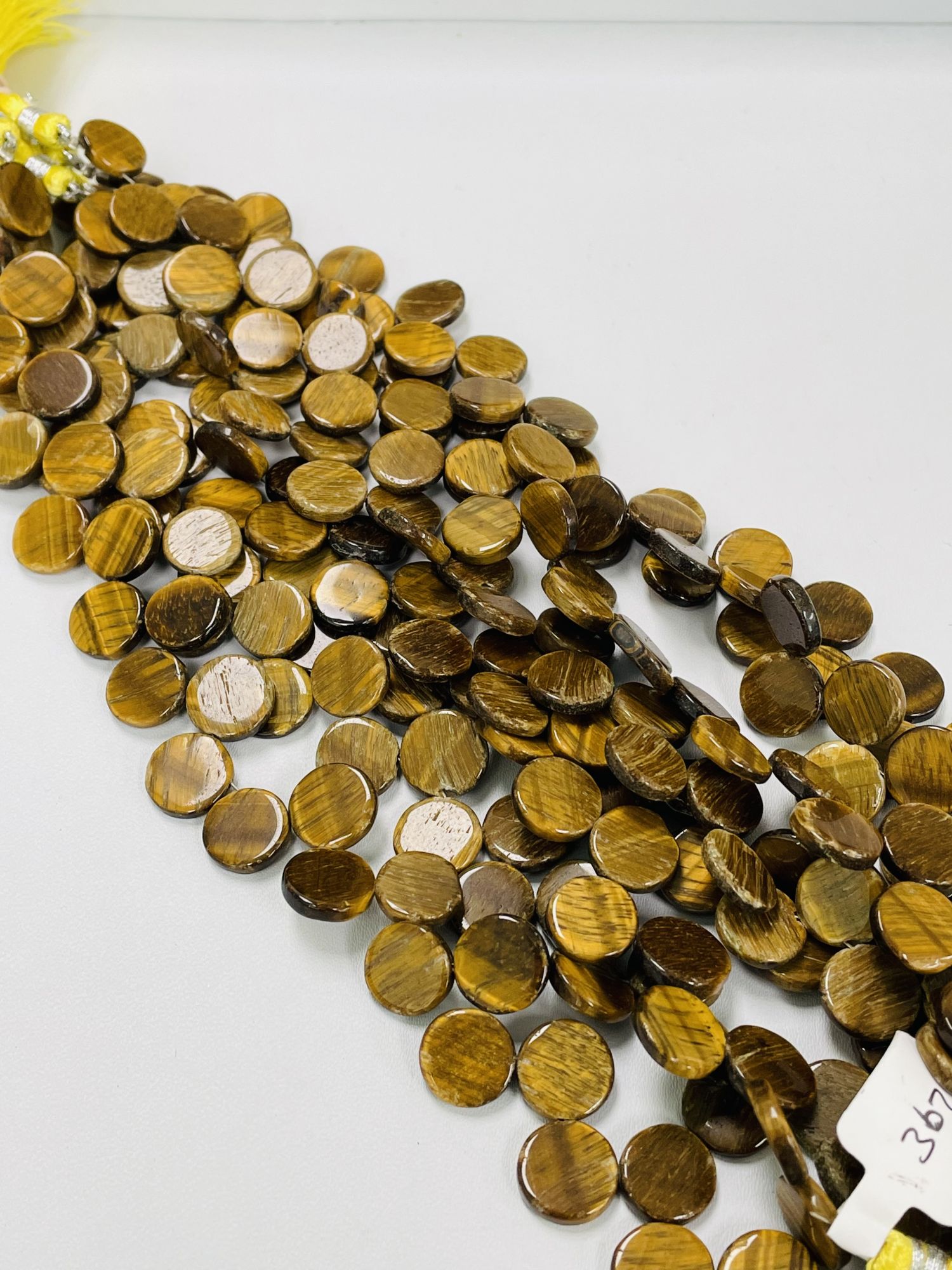 Golden Cats Eye Coin Faceted