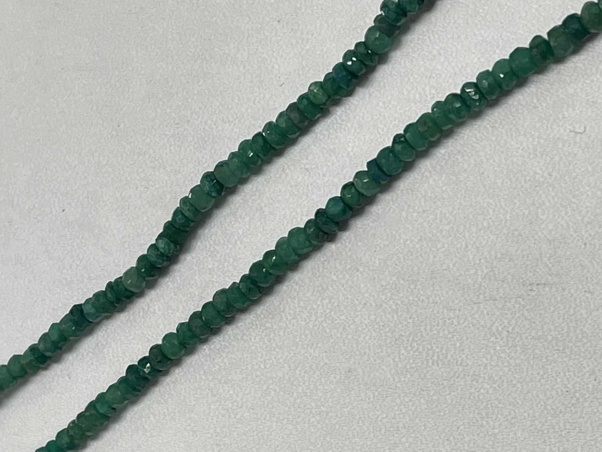 Emerald Rondelle Faceted