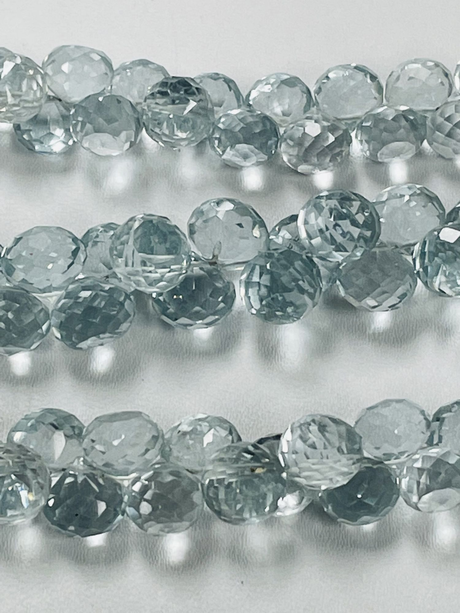 Aquamarine Hydro Quartz Onions Faceted