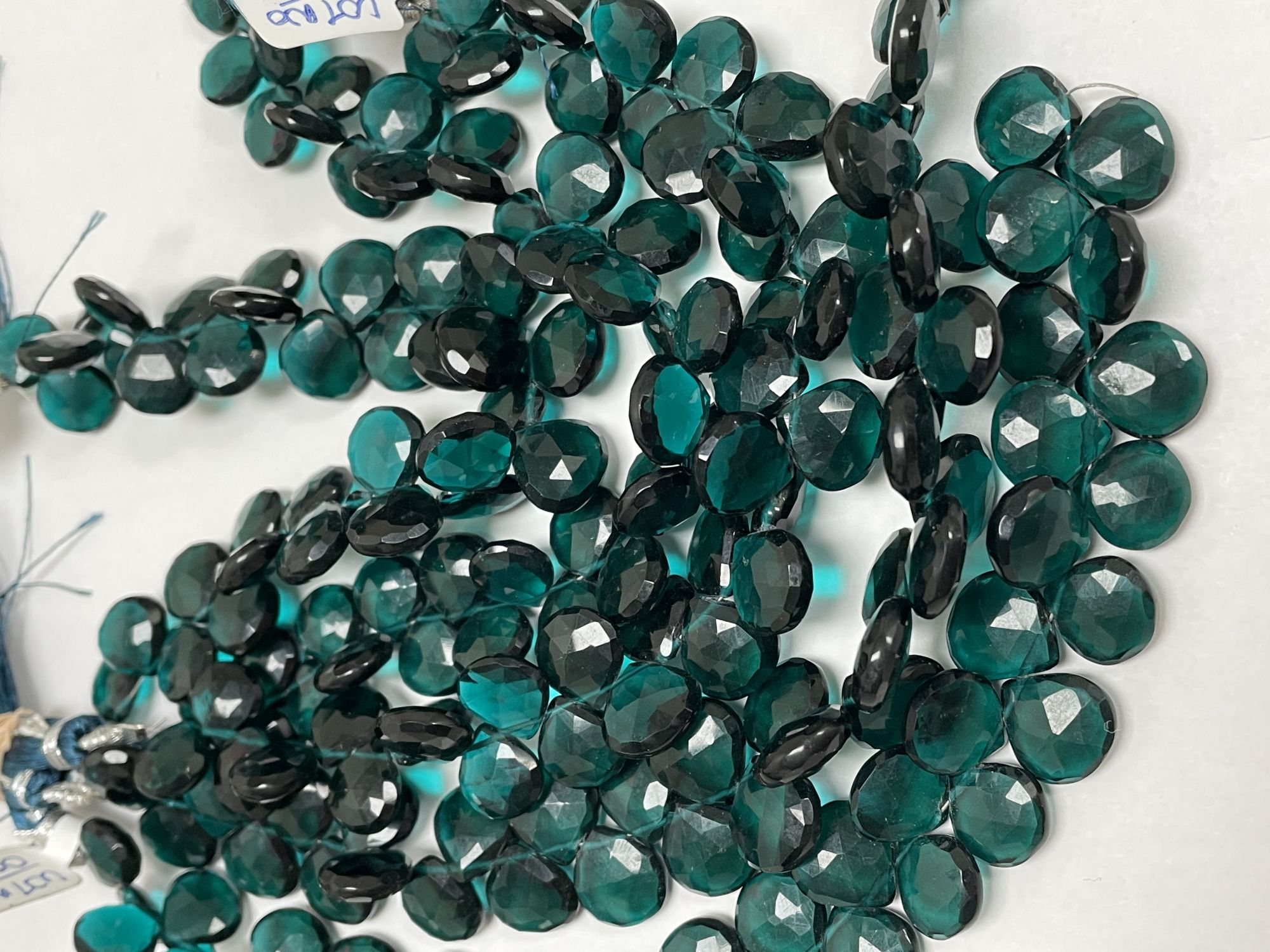 Teal Hydro Quartz Heart Faceted