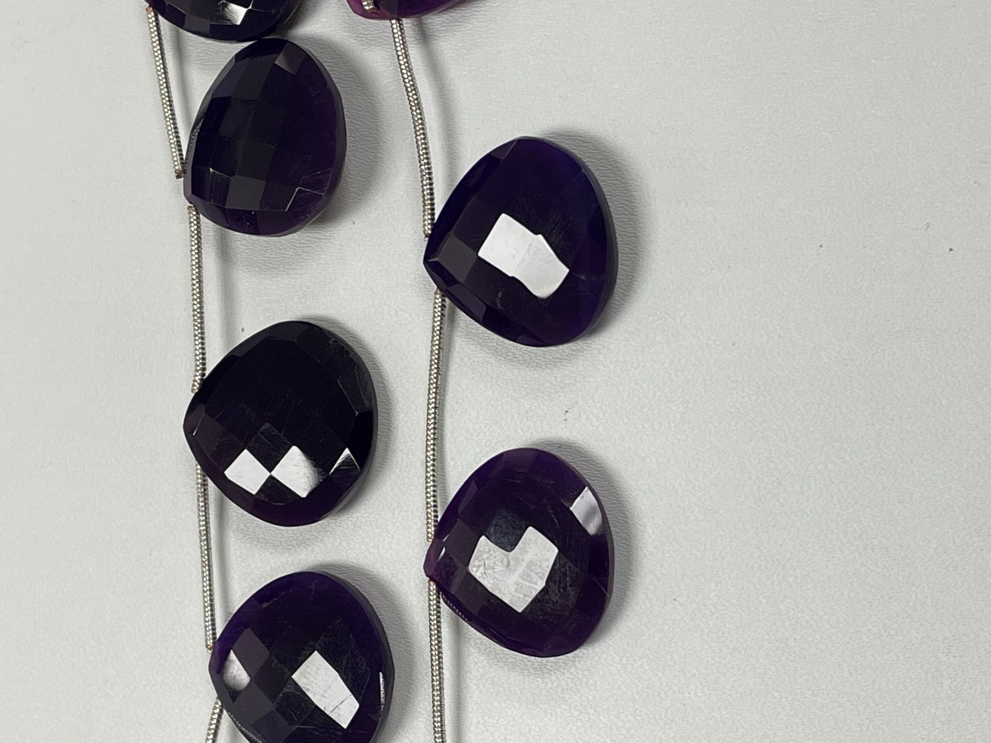 Purple Chalcedony Heart Faceted