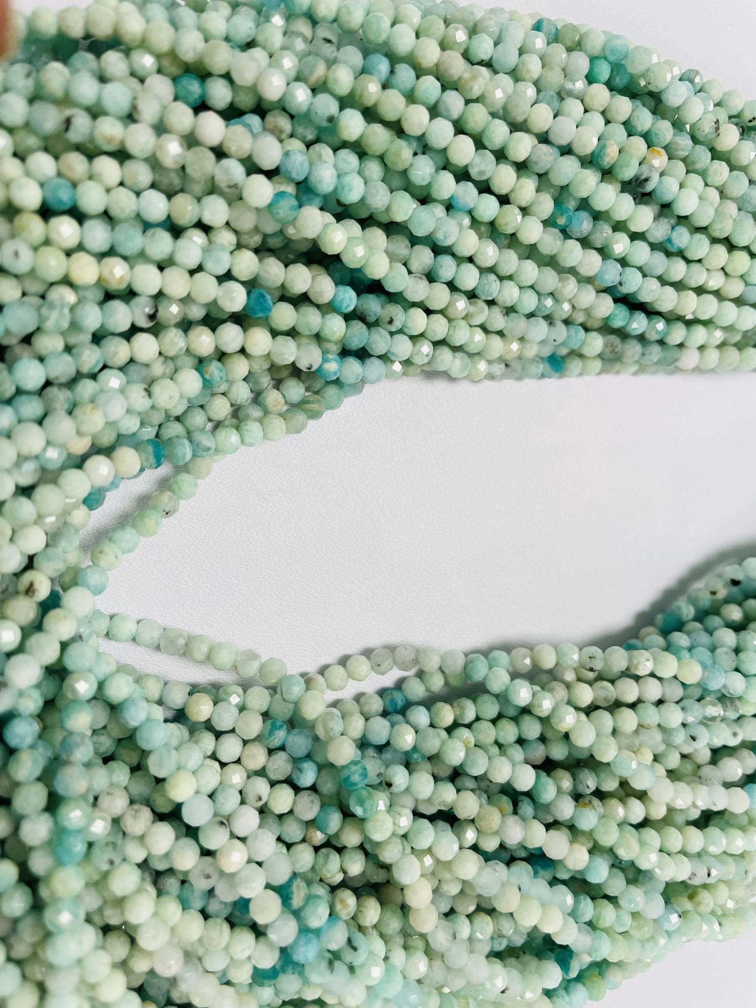 Shaded Amazonite Rondelle Faceted