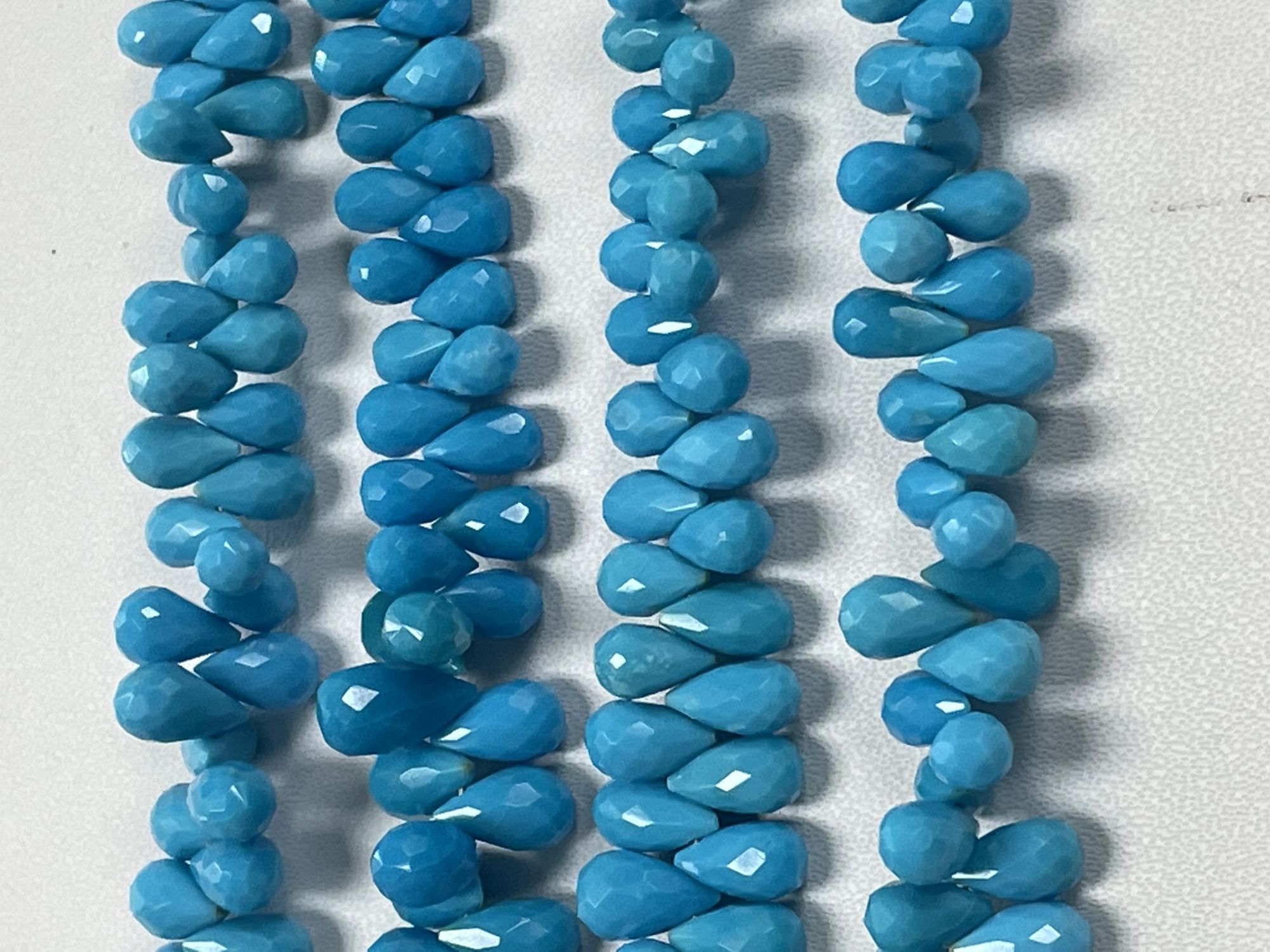 Turquoise Drop Faceted