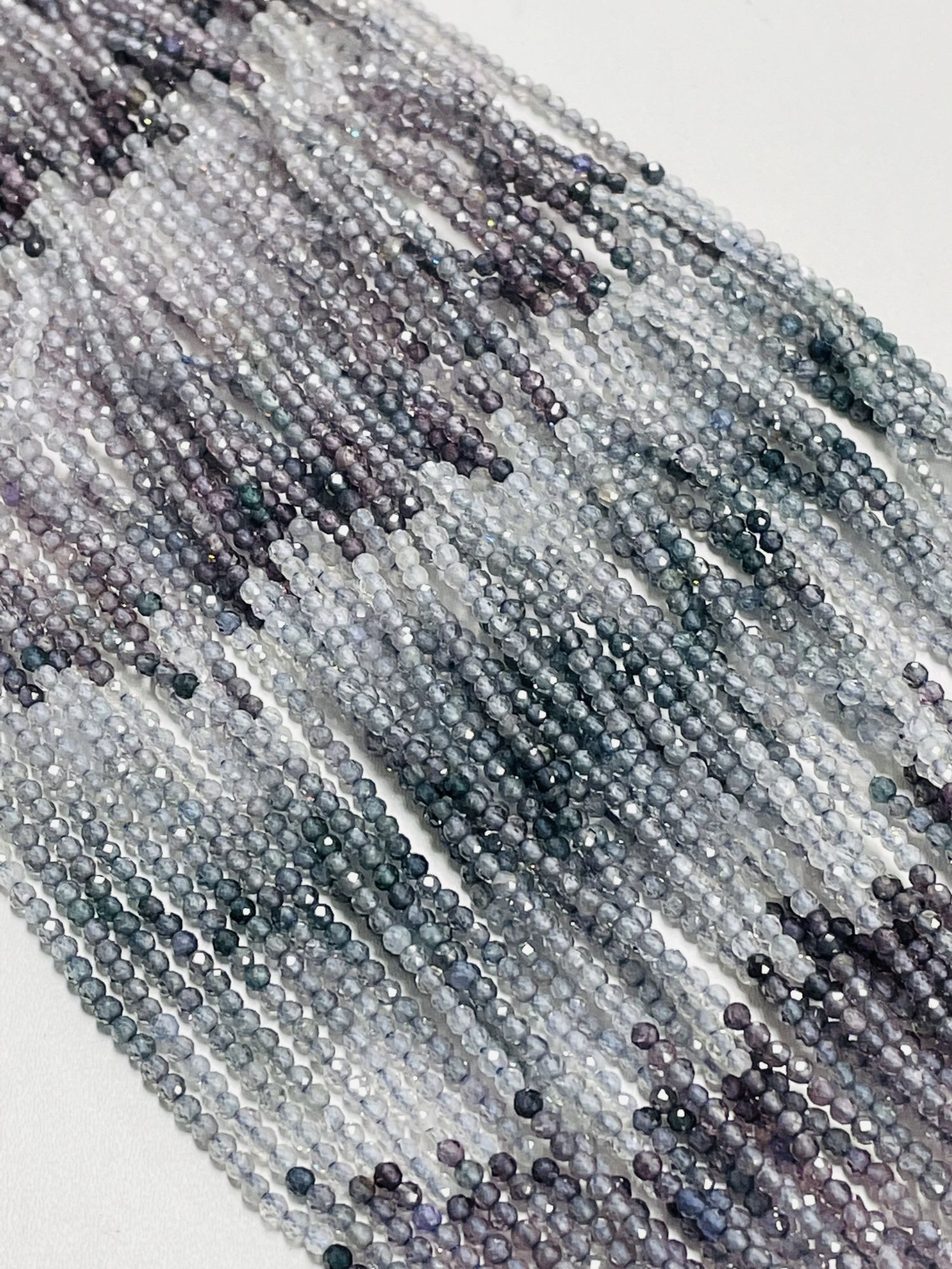 Shaded Purple Spinel Rondelle Faceted